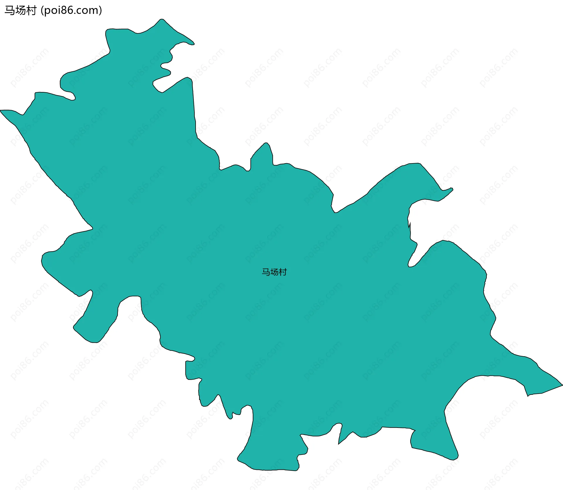 马场村边界地图