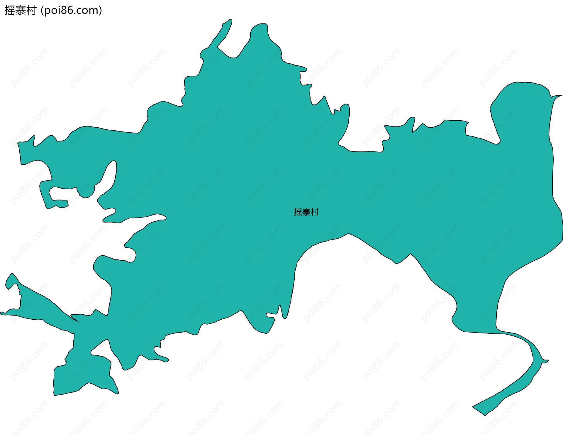 摇寨村边界地图