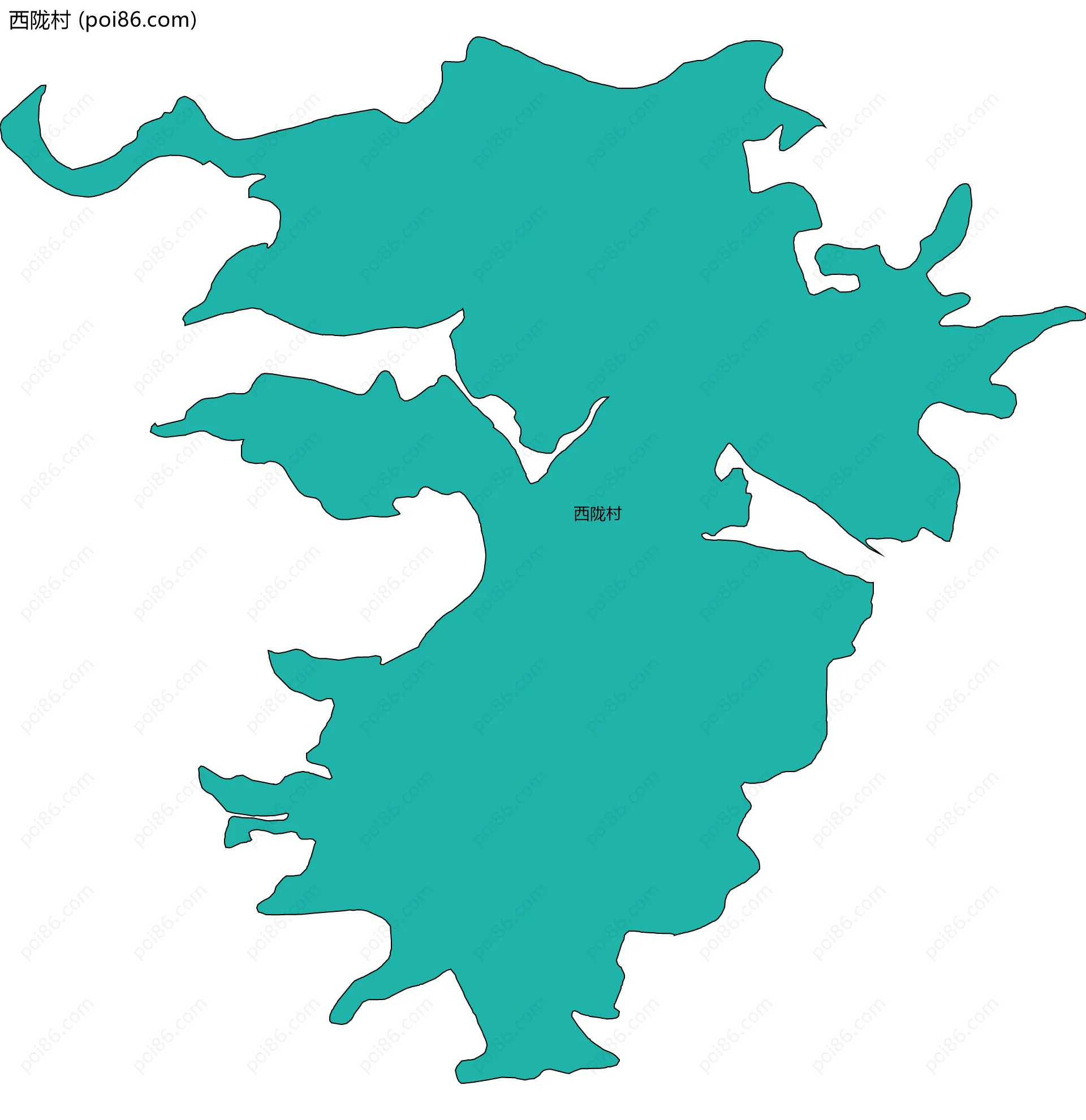 西陇村边界地图