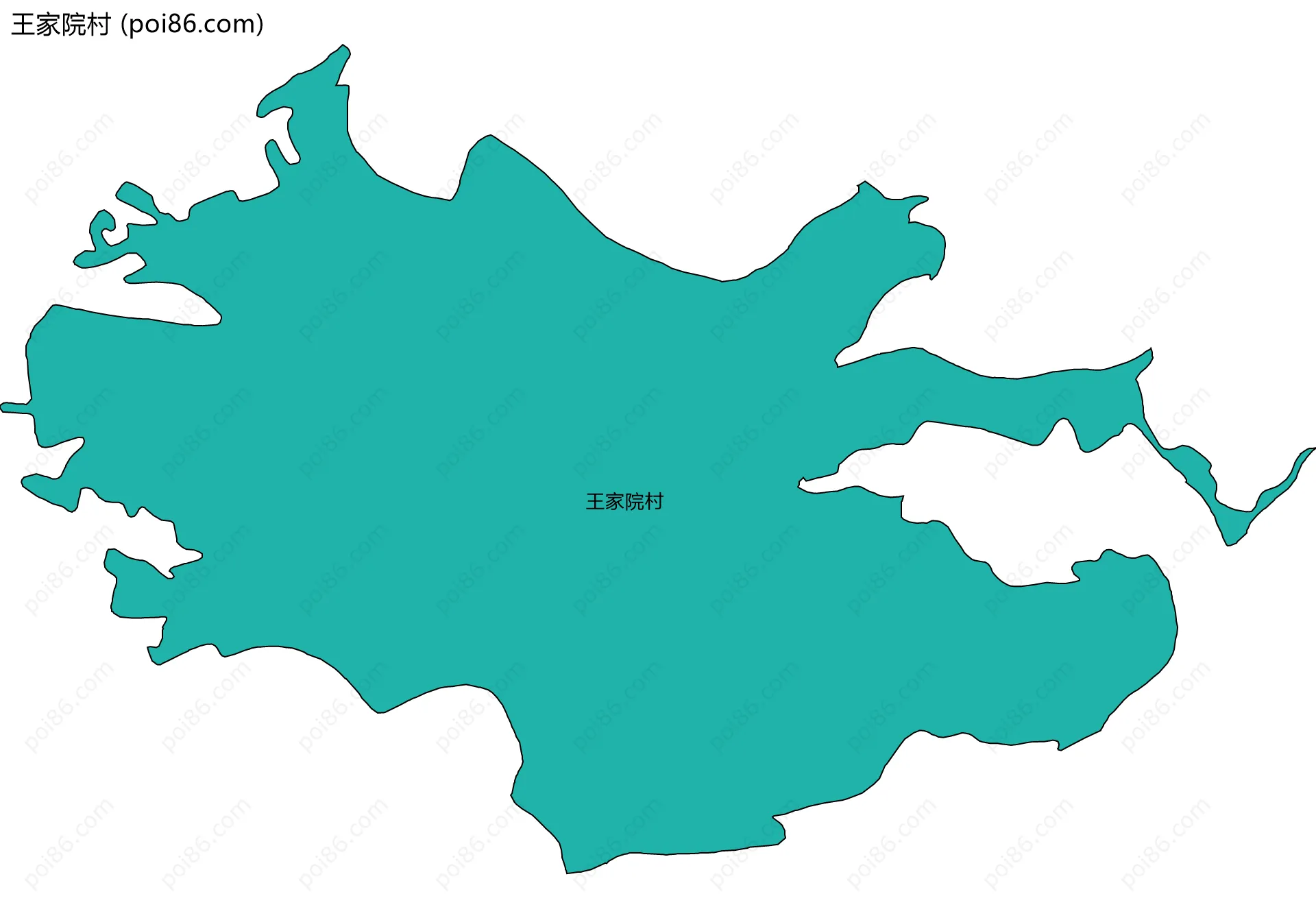 王家院村边界地图