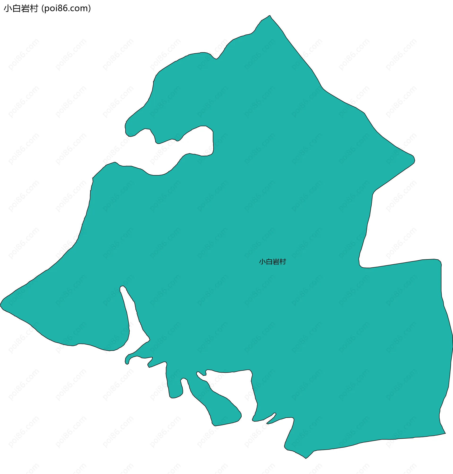 小白岩村边界地图
