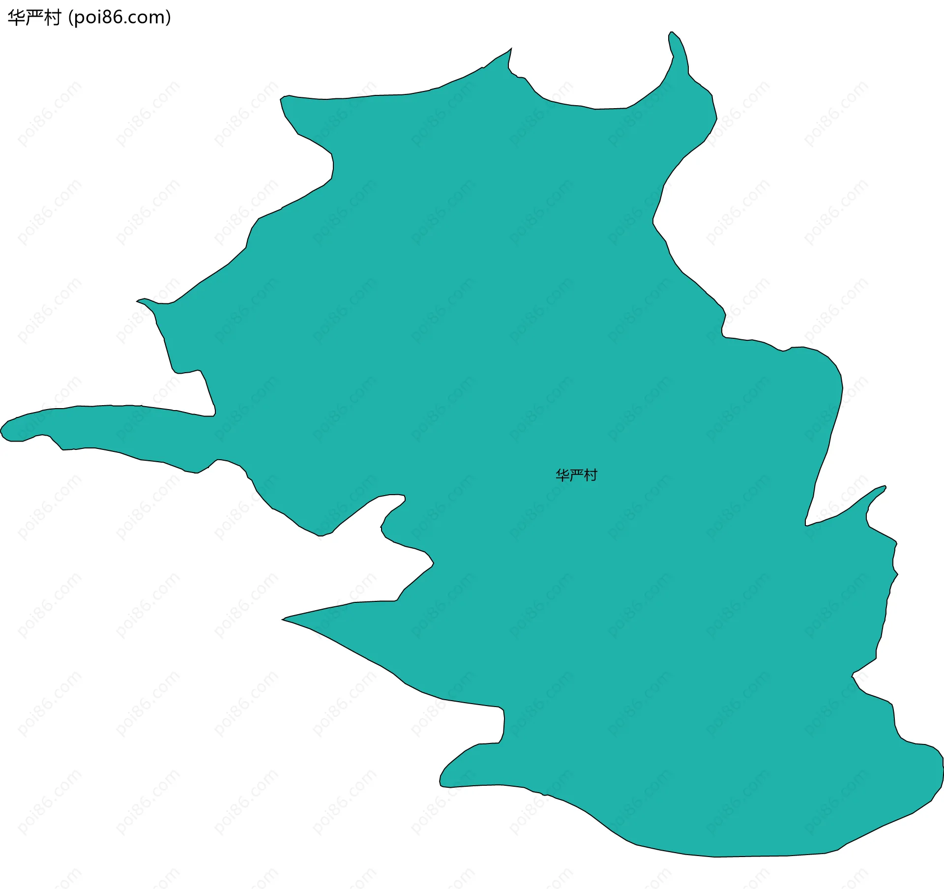 华严村边界地图