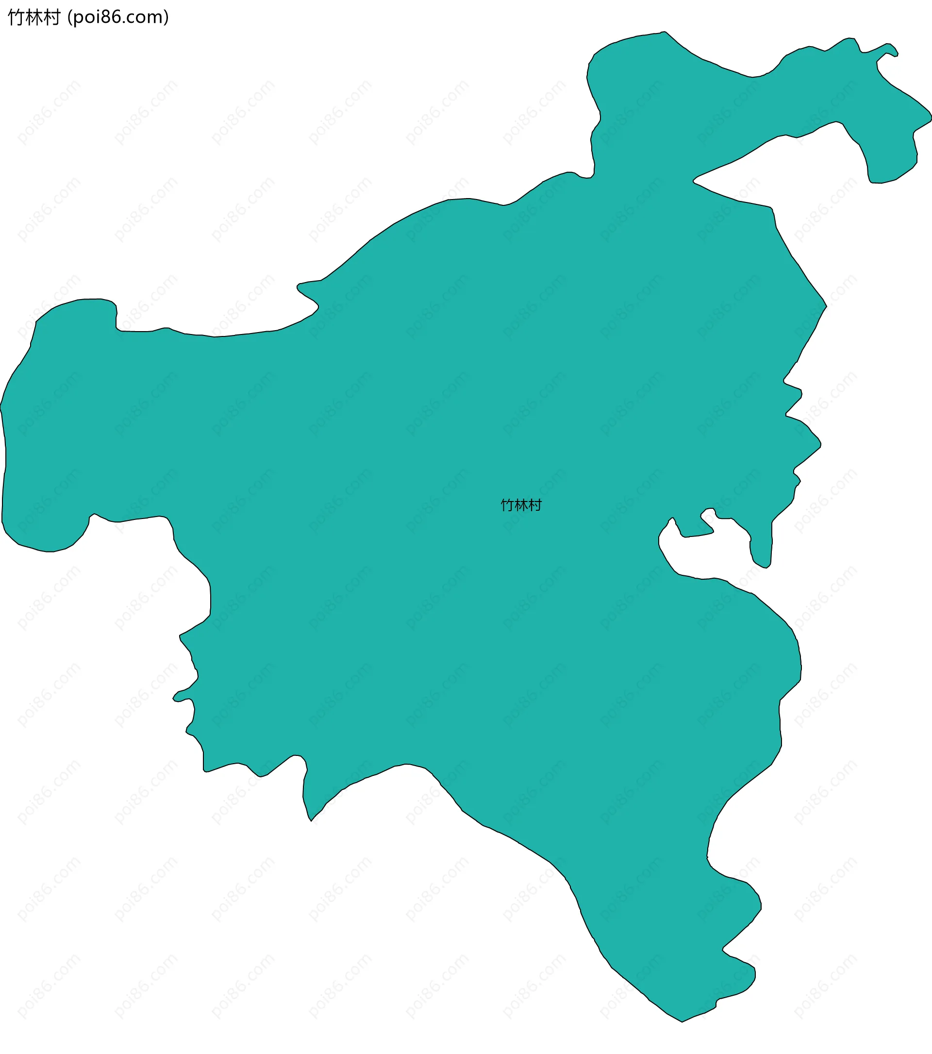 竹林村边界地图