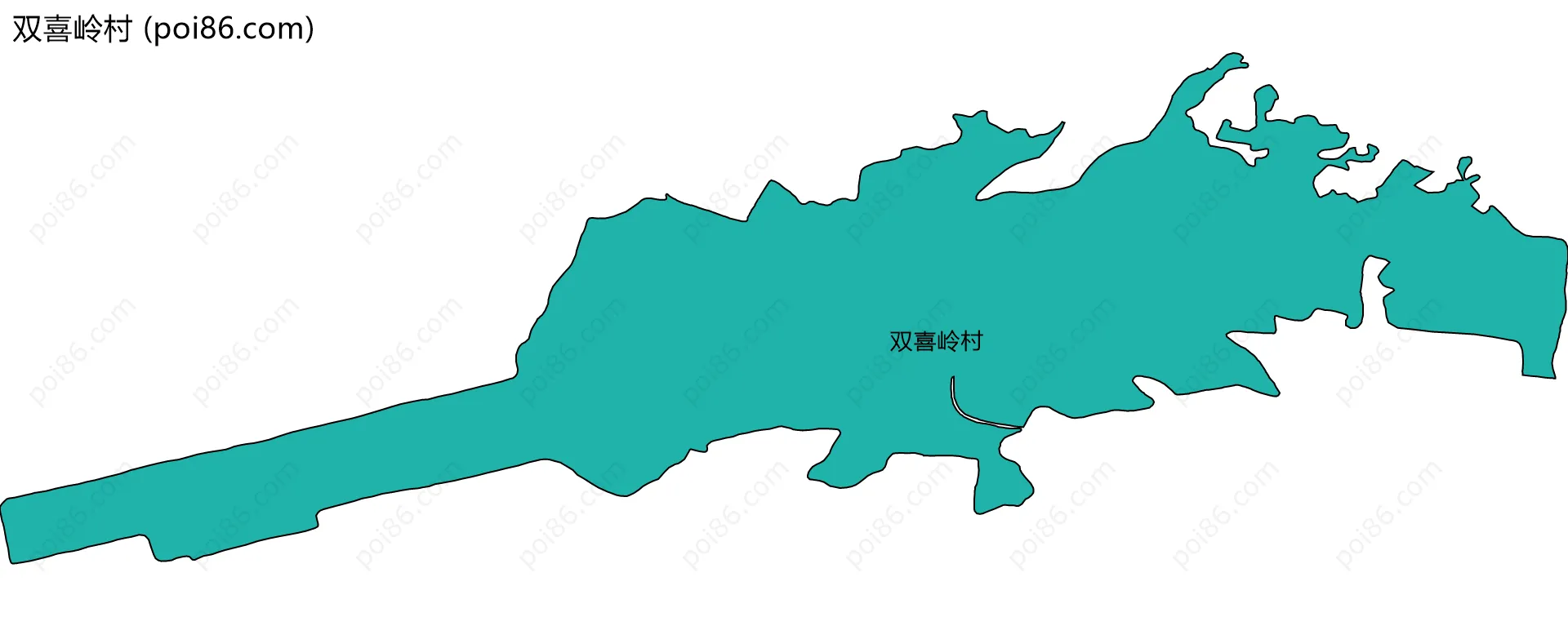 双喜岭村边界地图