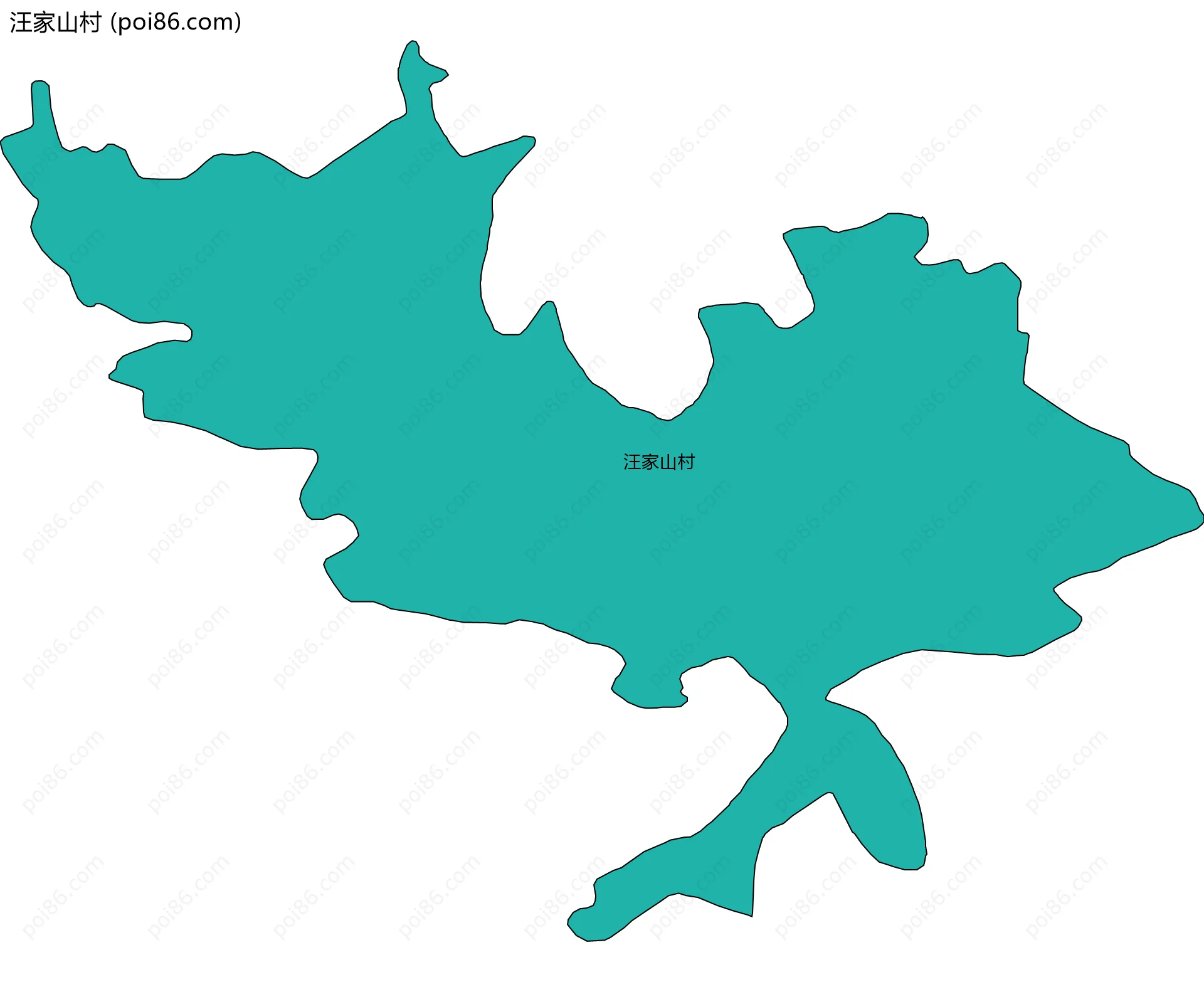 汪家山村边界地图