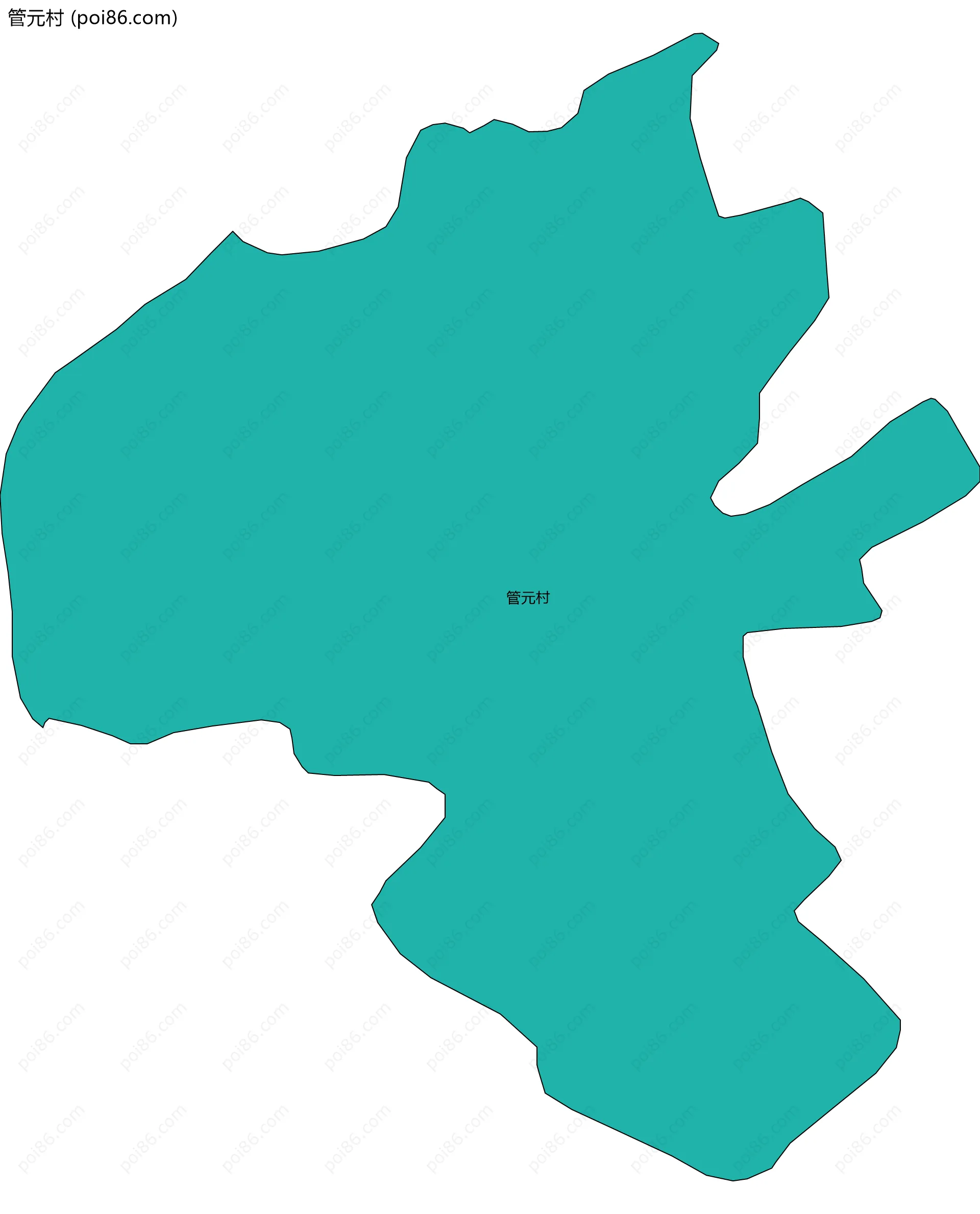 管元村边界地图