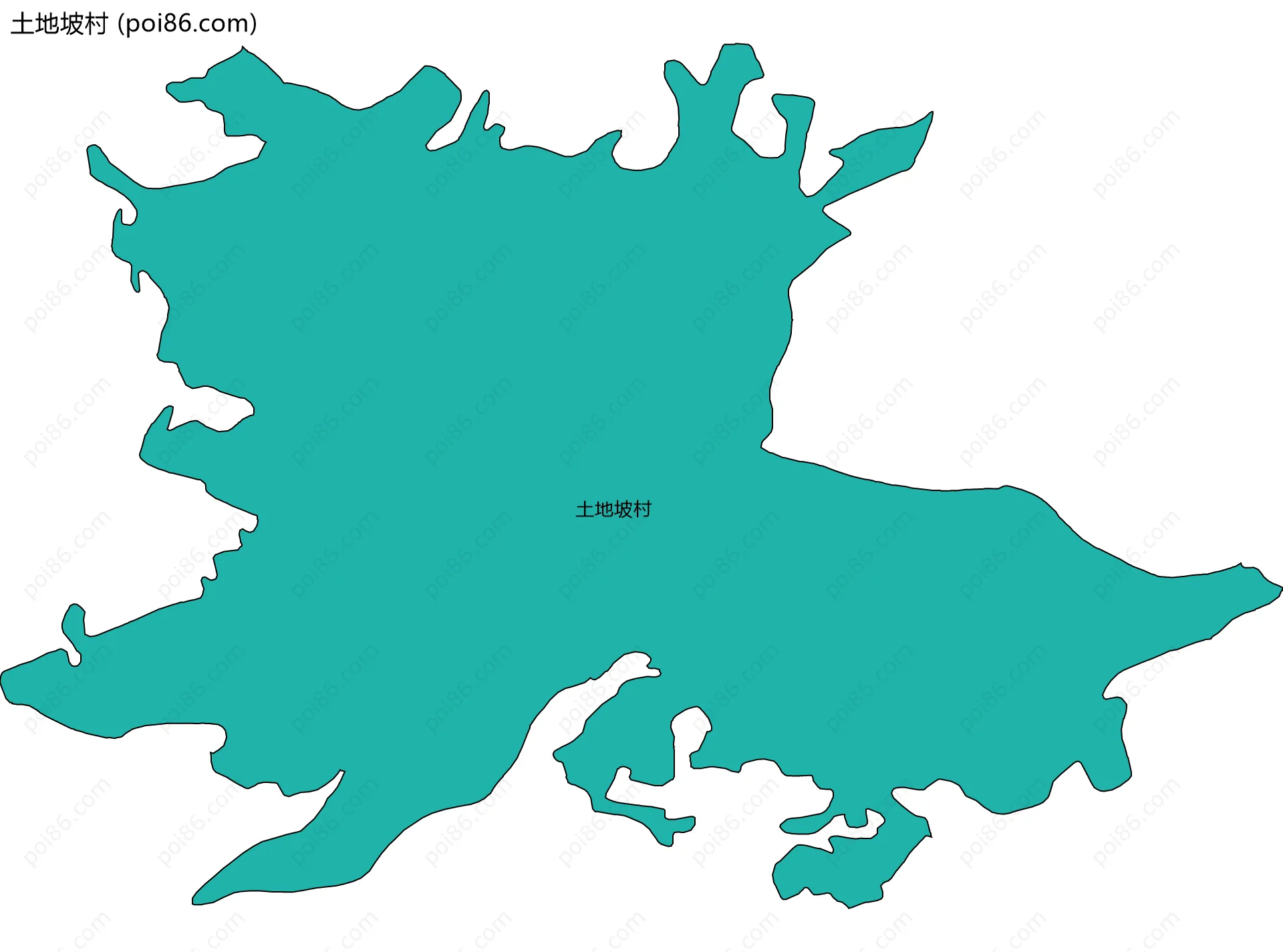 土地坡村边界地图