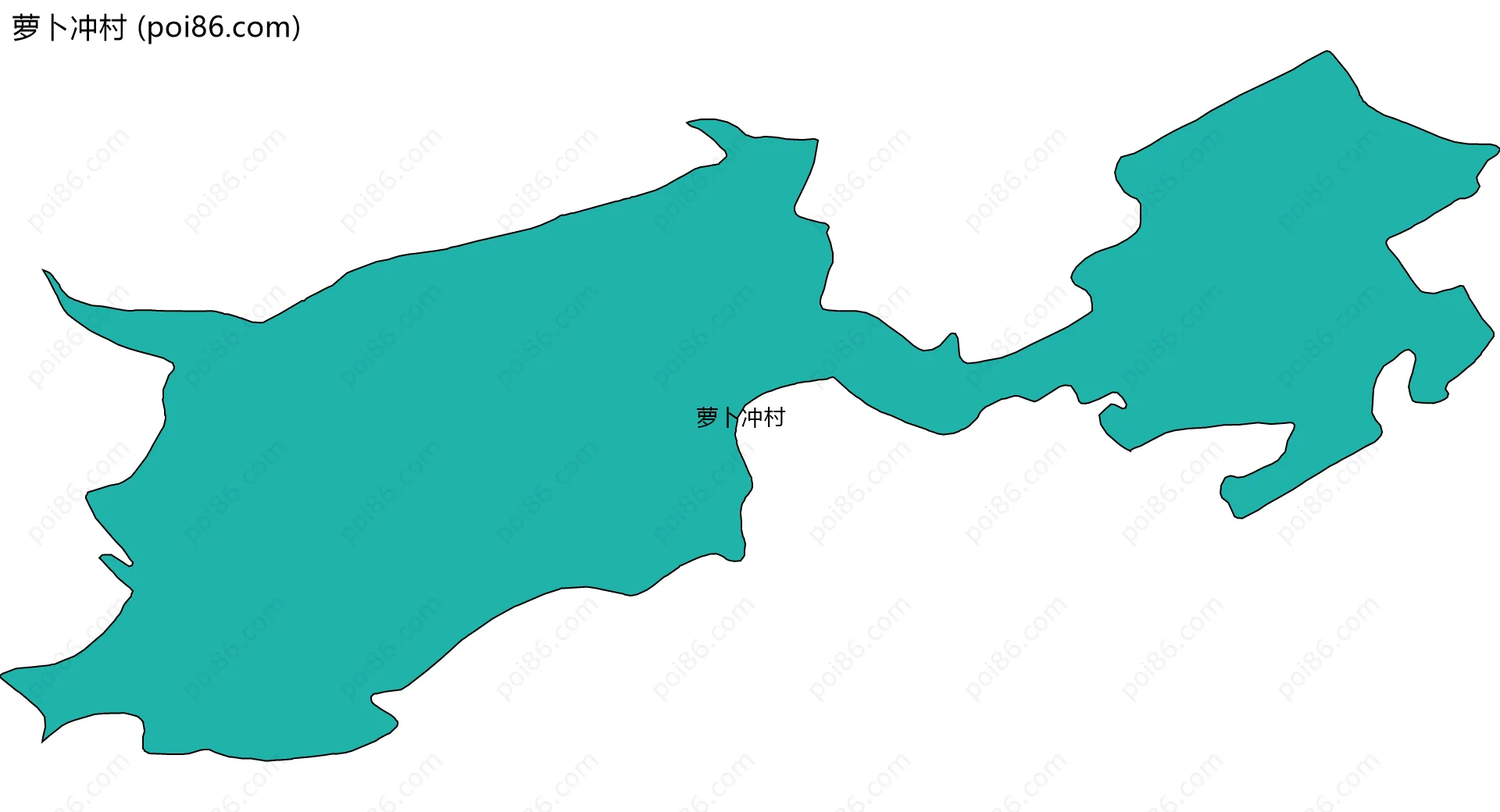 萝卜冲村边界地图