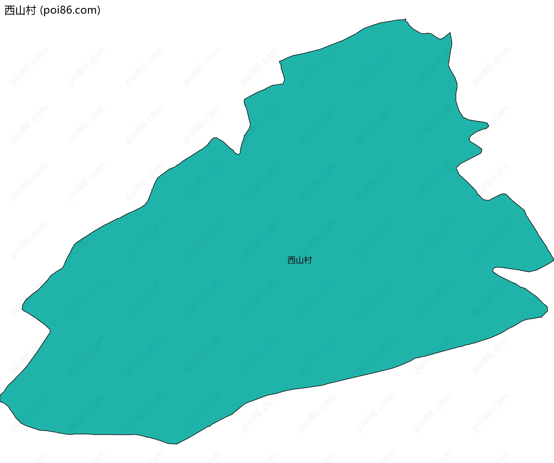 西山村边界地图