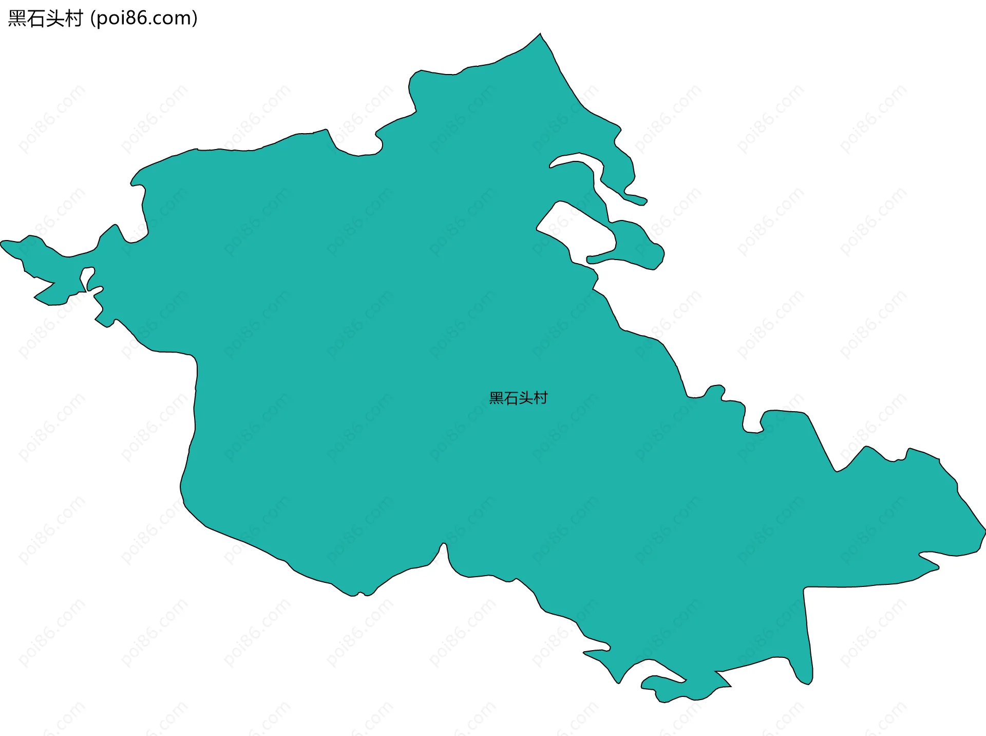 黑石头村边界地图