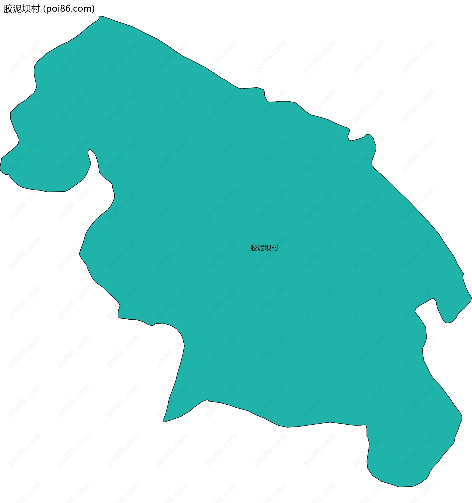 胶泥坝村边界地图