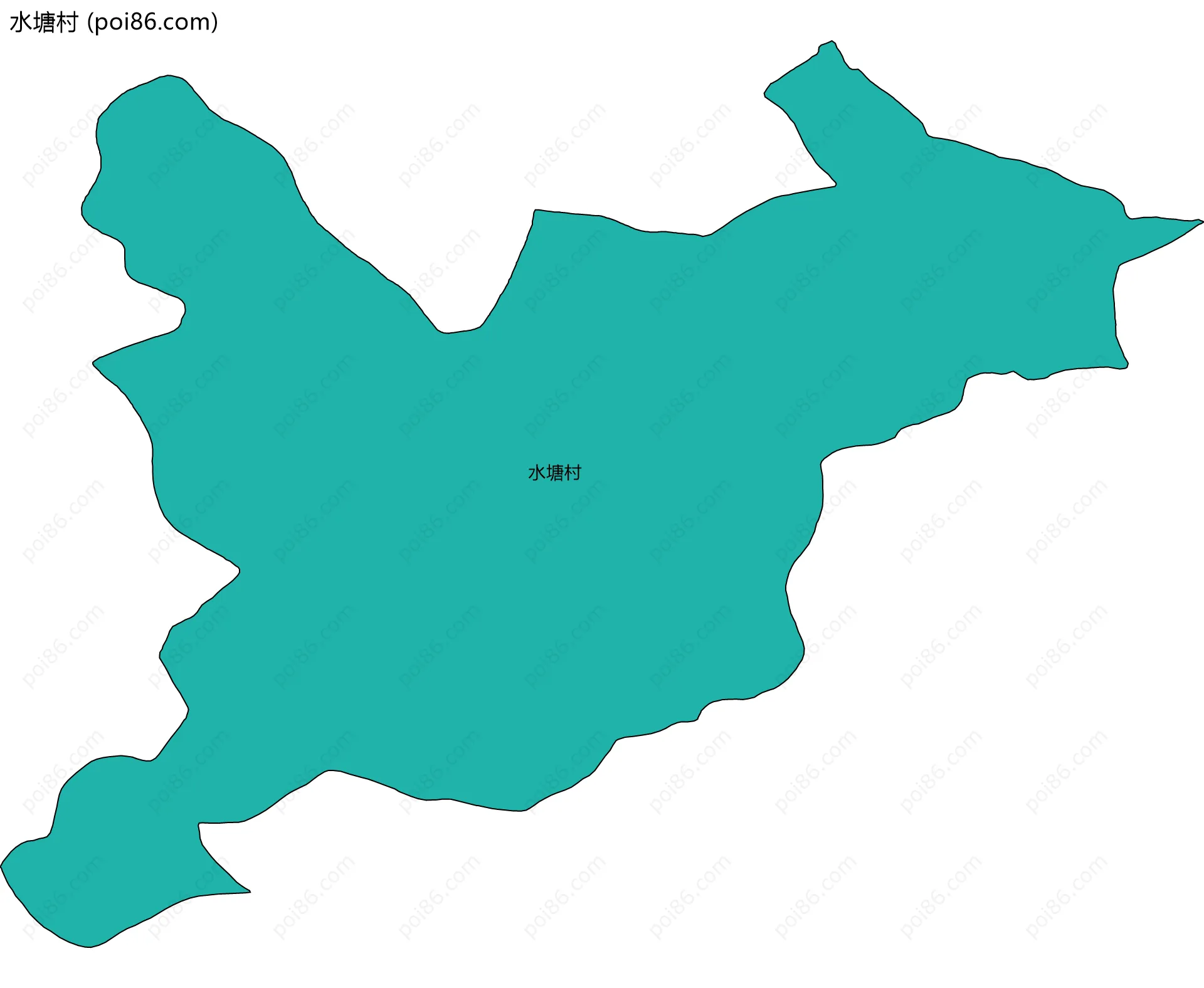 水塘村边界地图