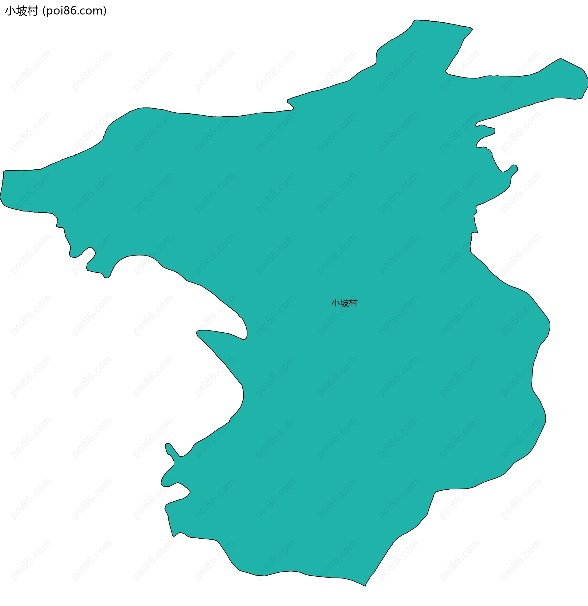 小坡村边界地图