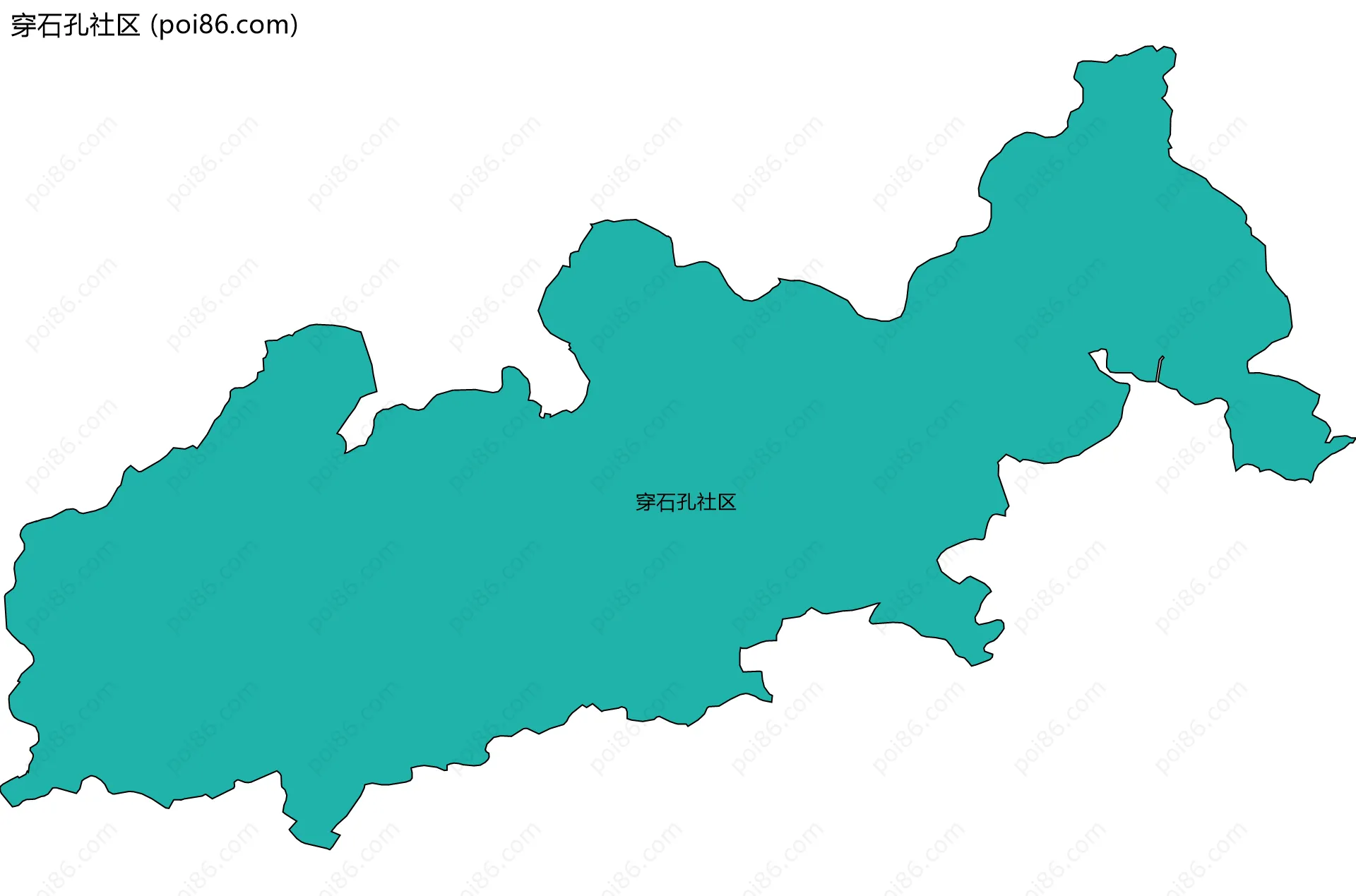 穿石孔社区边界地图