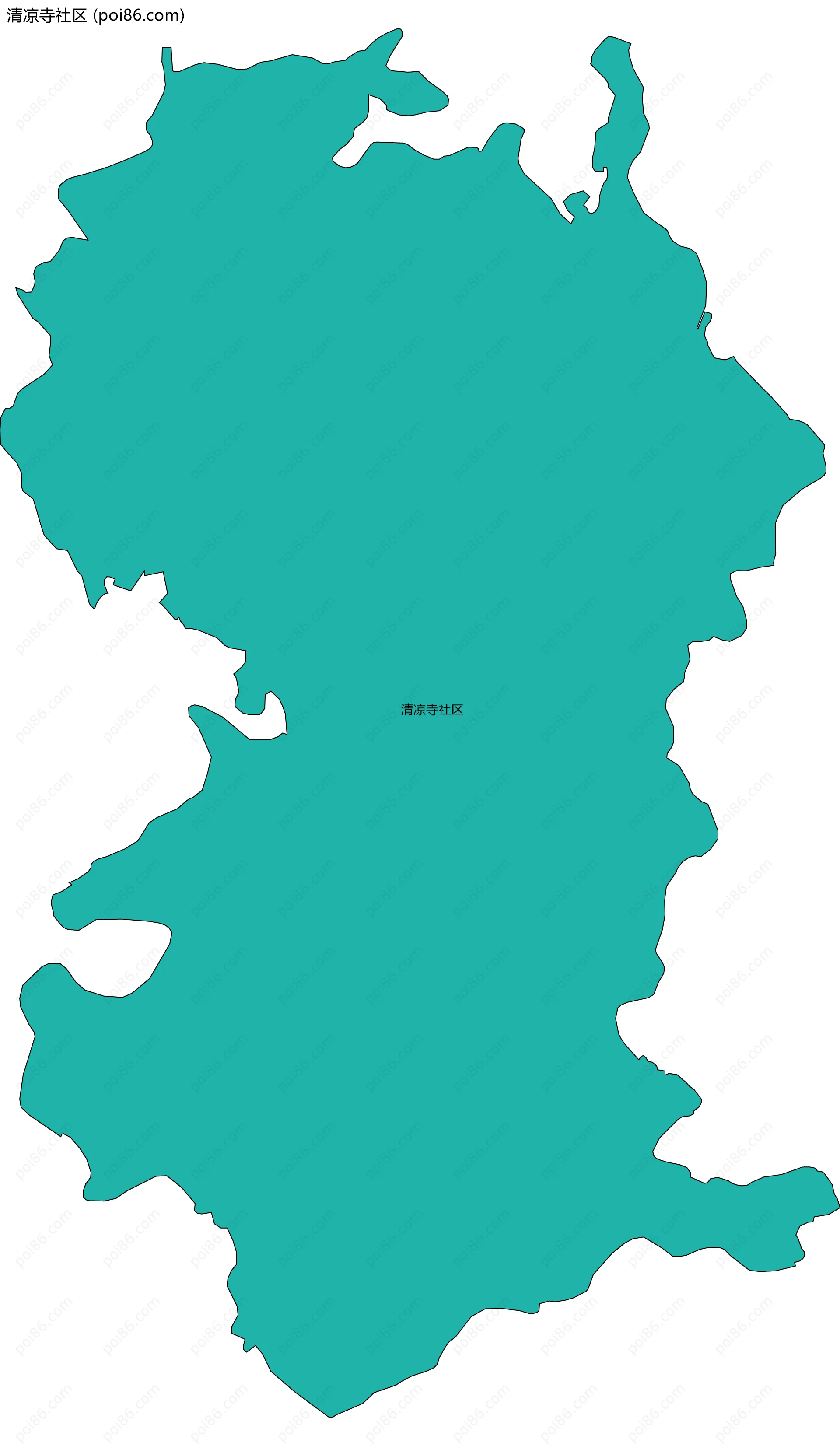 清凉寺社区边界地图