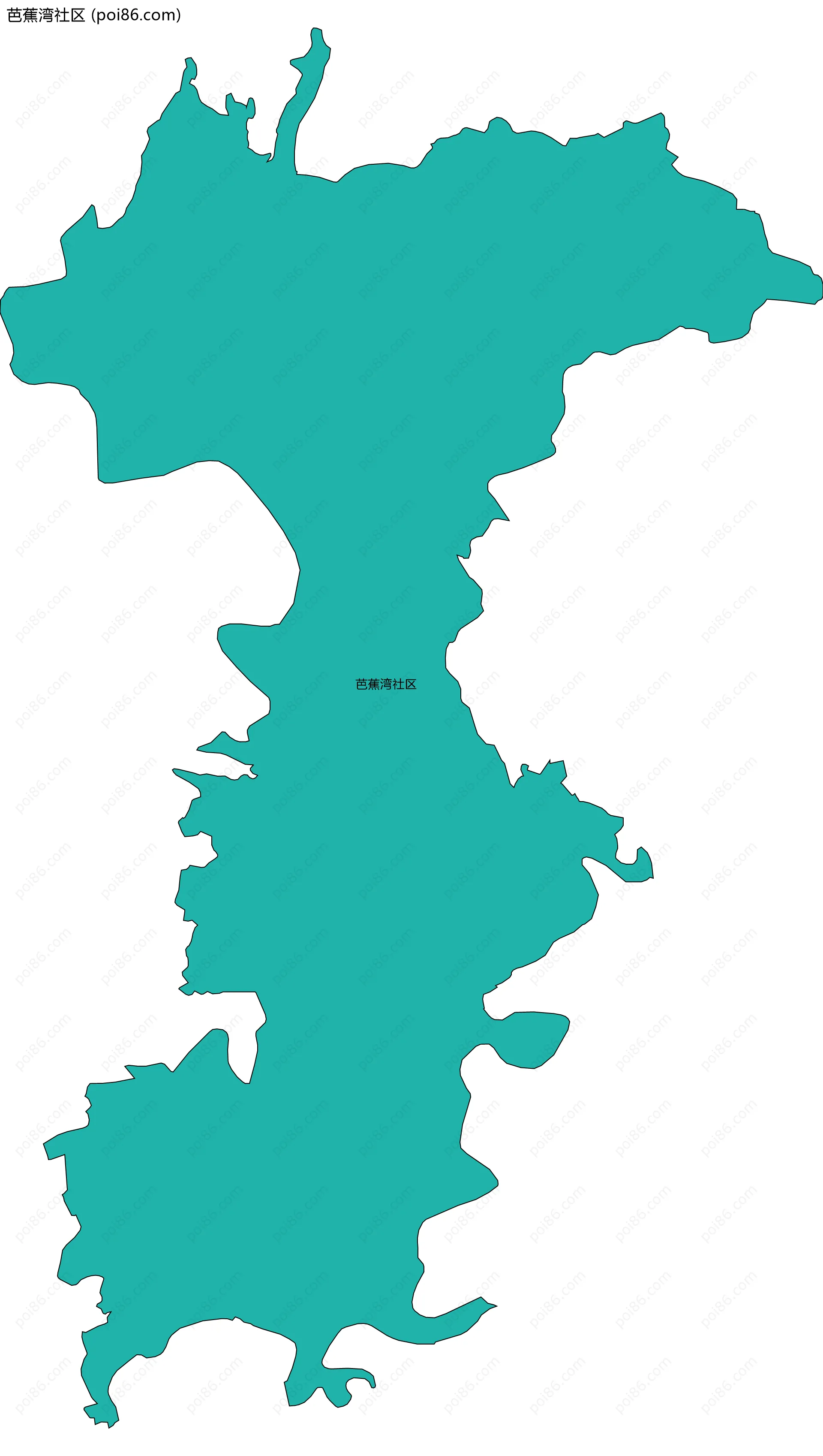 芭蕉湾社区边界地图
