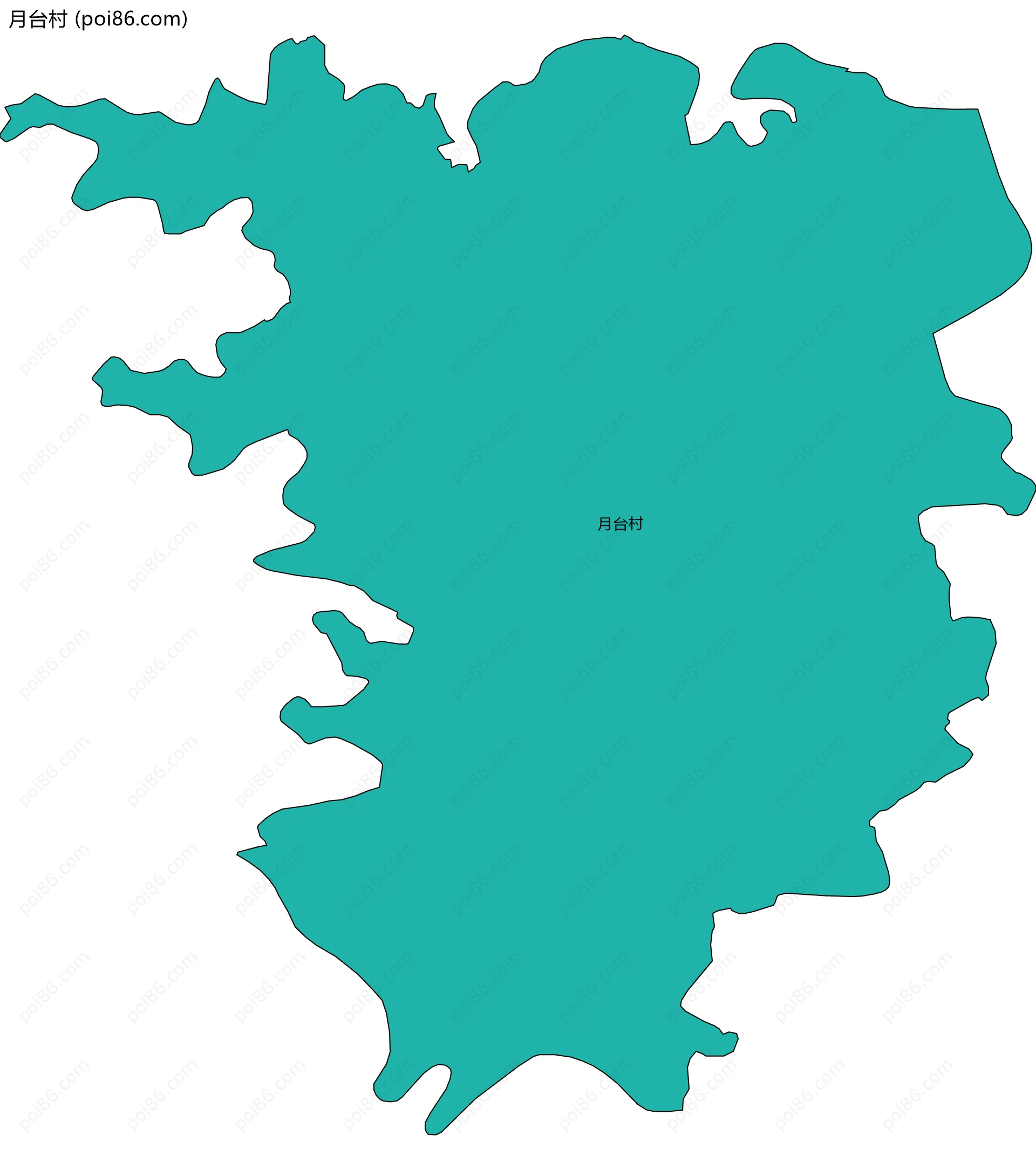 月台村边界地图