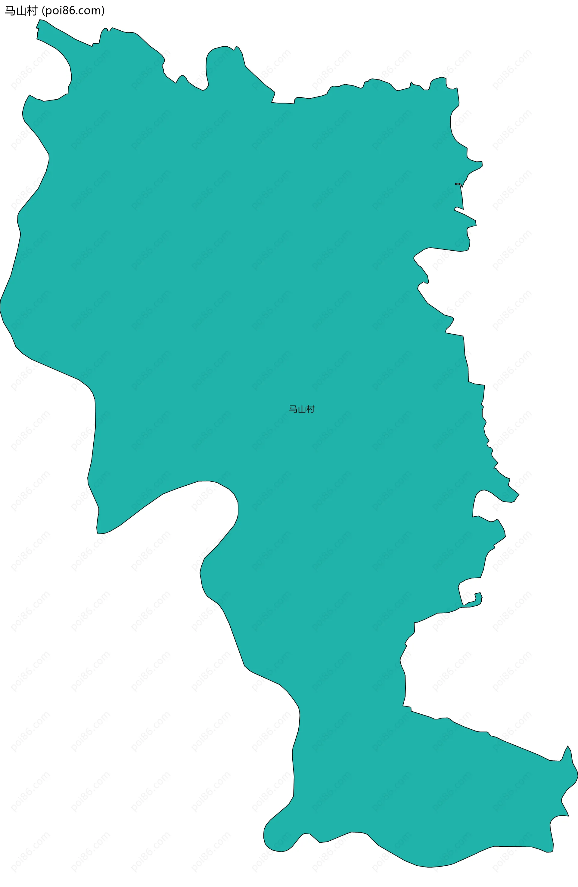 马山村边界地图