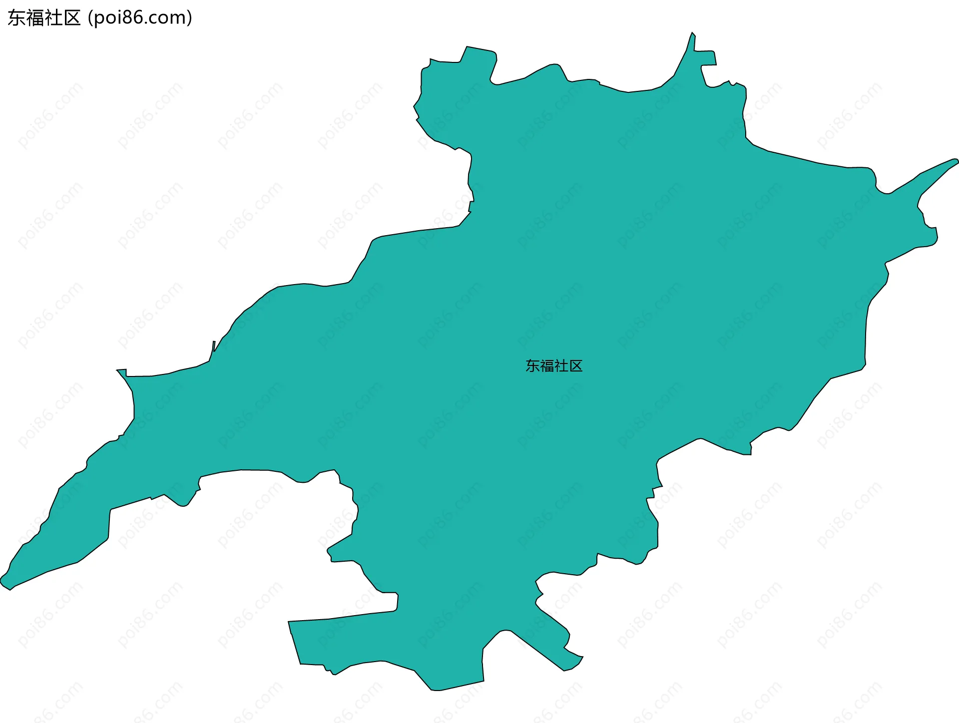 东福社区边界地图