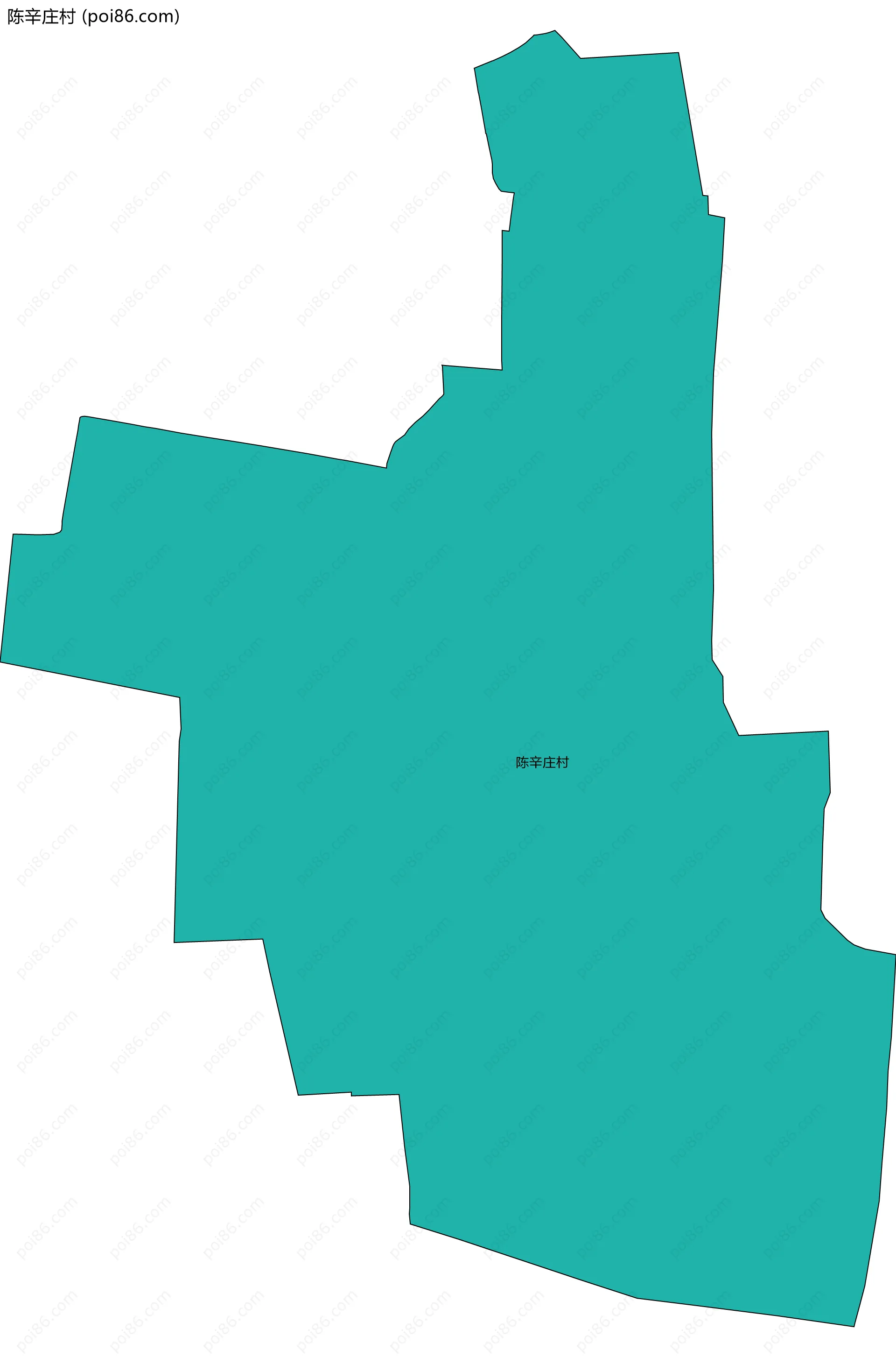 陈辛庄村边界地图