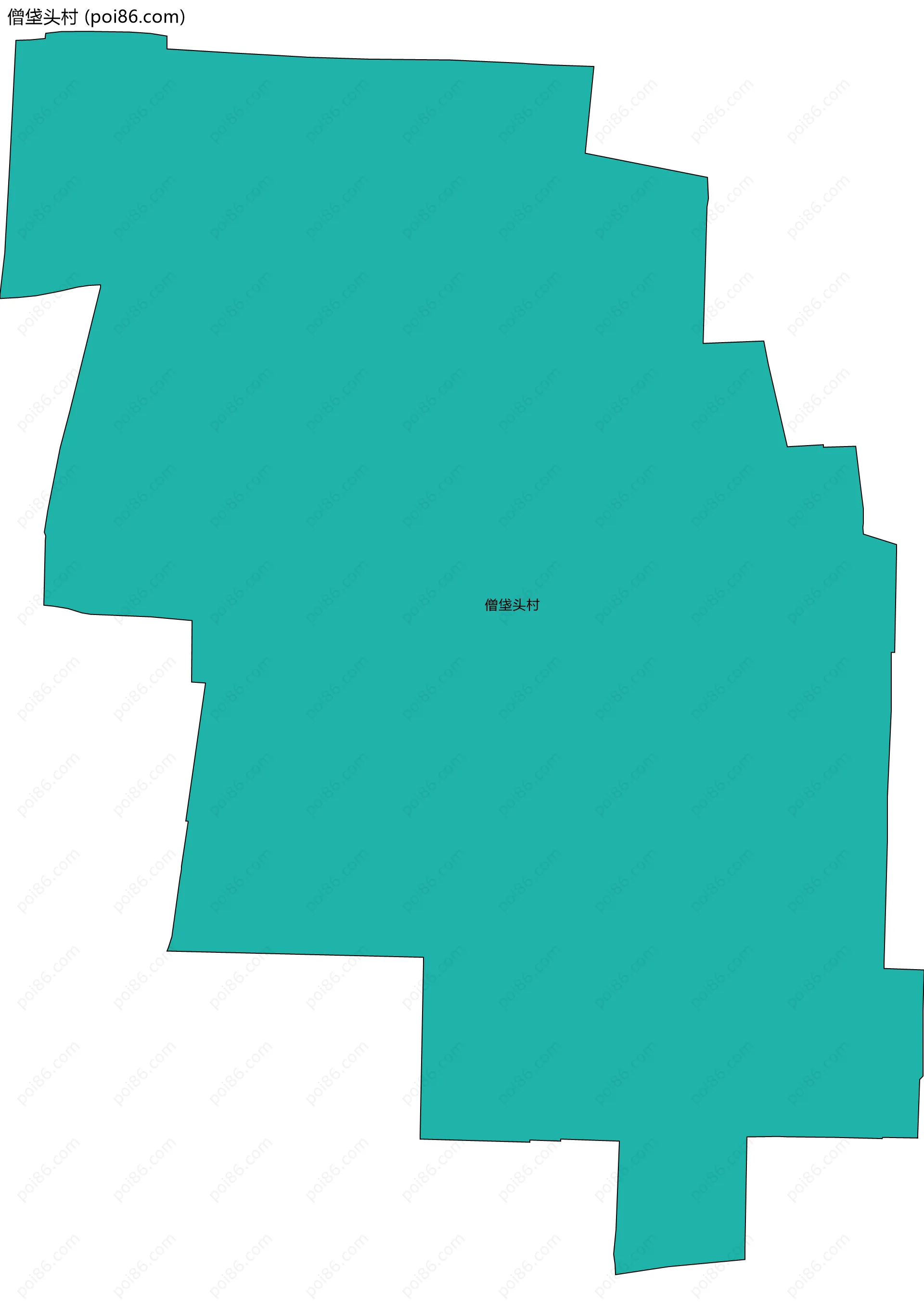 僧垡头村边界地图