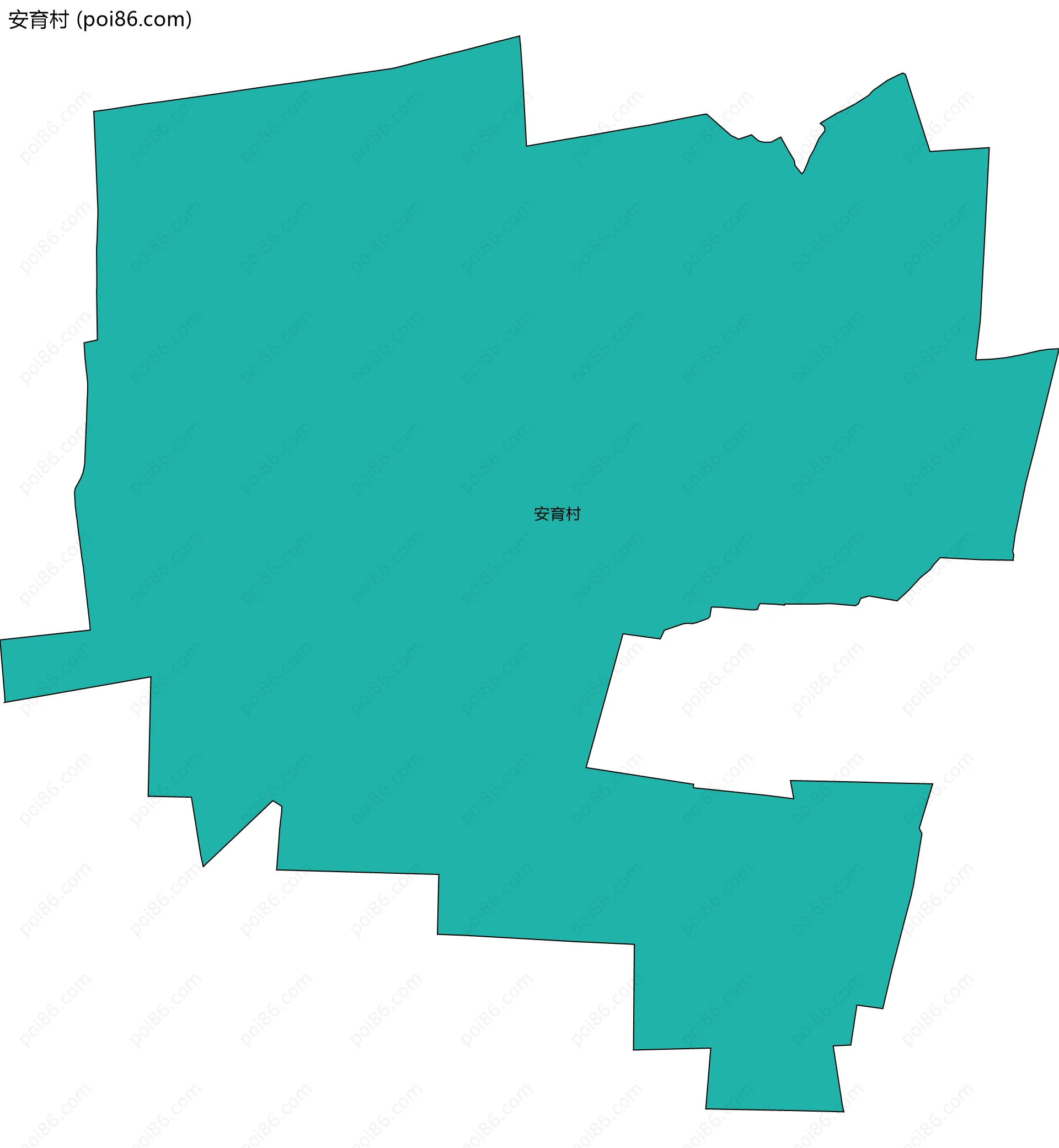 安育村边界地图