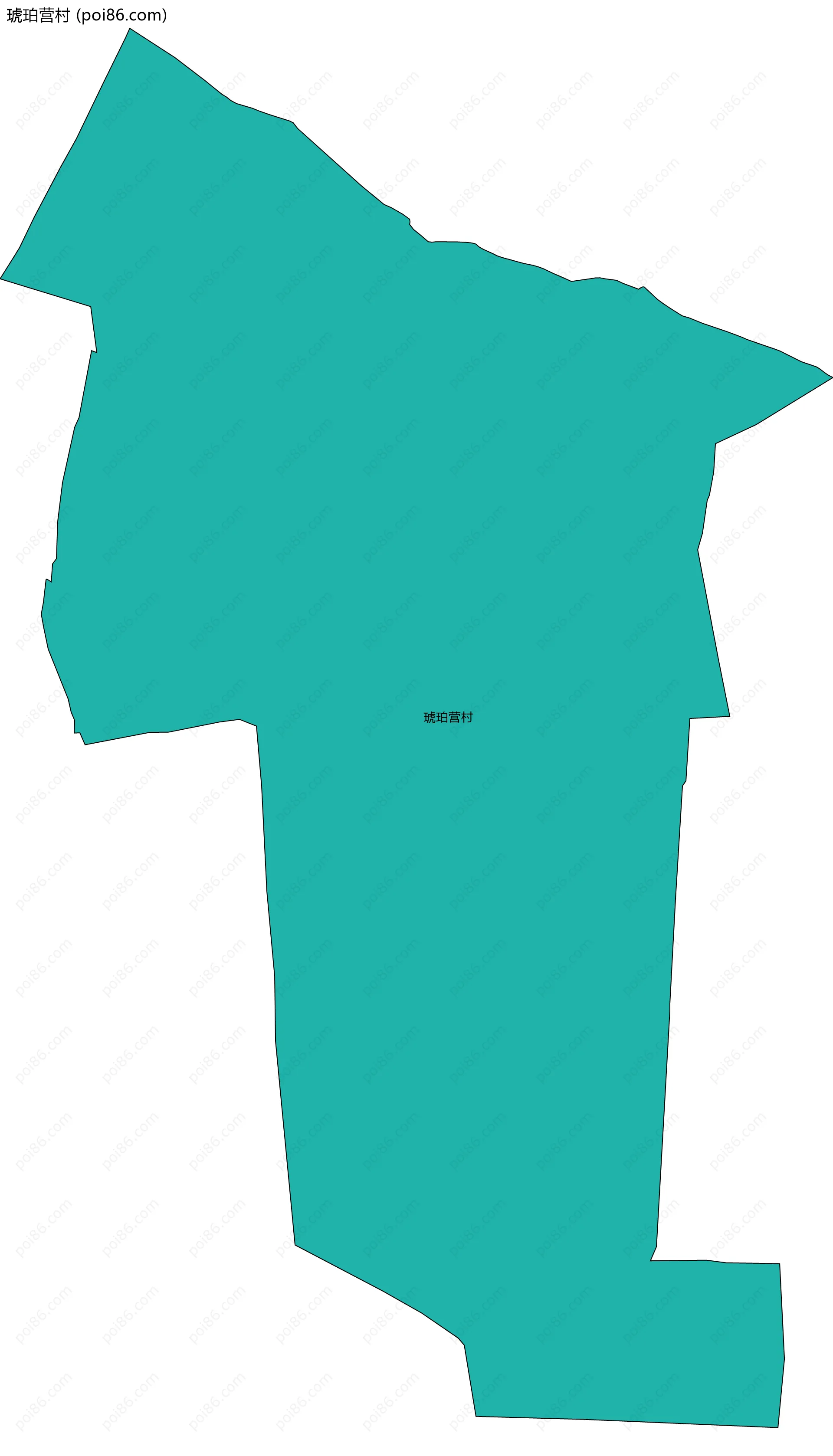 琥珀营村边界地图