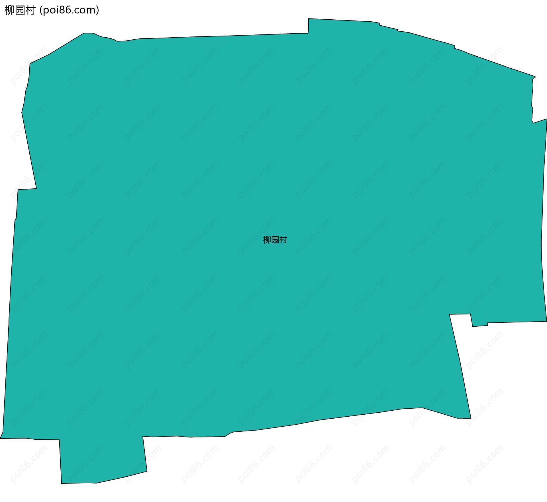 柳园村边界地图