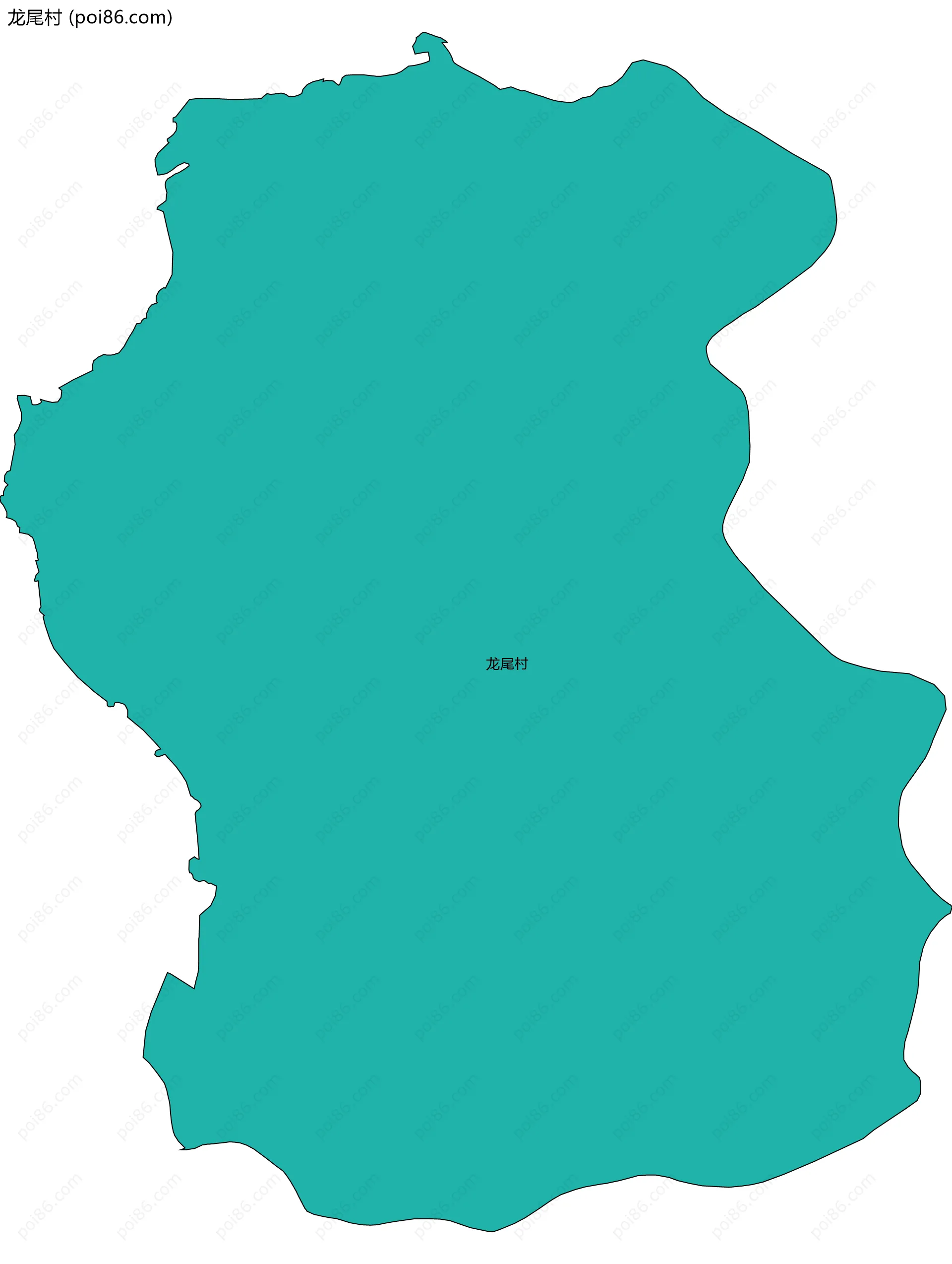 龙尾村边界地图