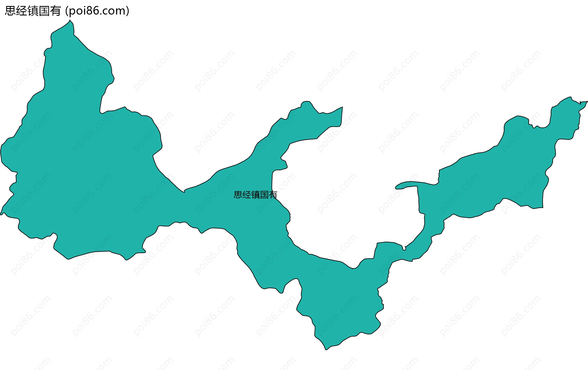 思经镇国有边界地图