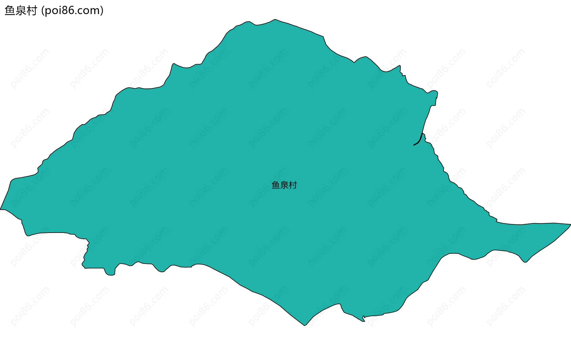 鱼泉村边界地图