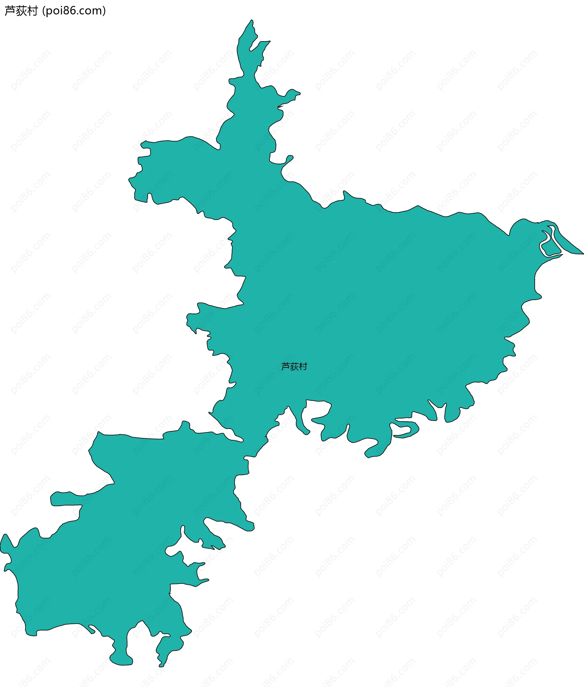 芦荻村边界地图