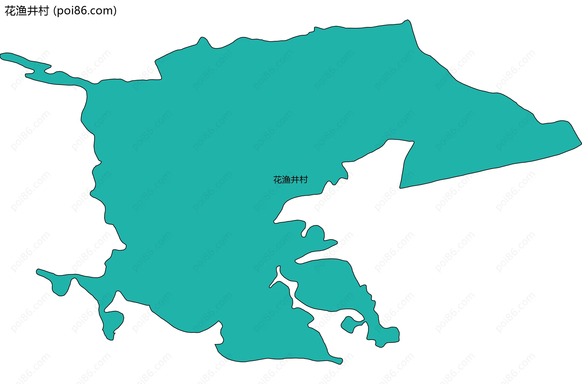 花渔井村边界地图