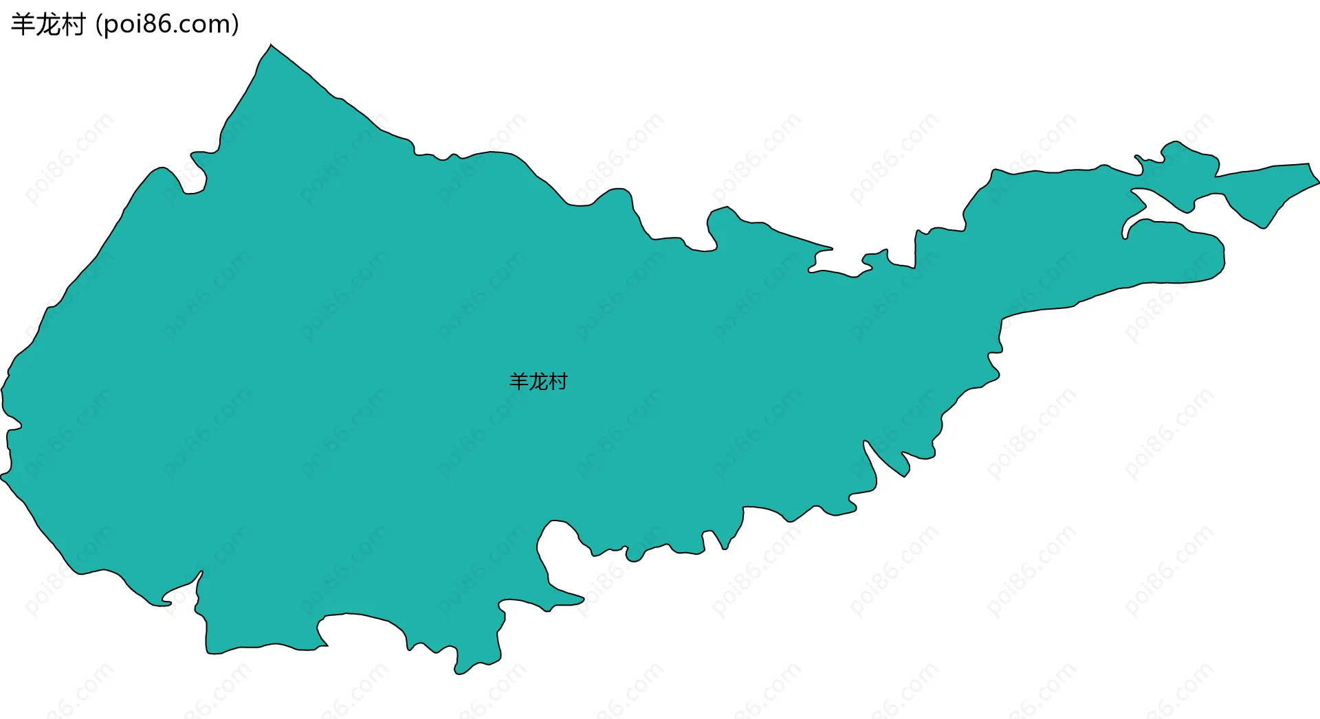 羊龙村边界地图