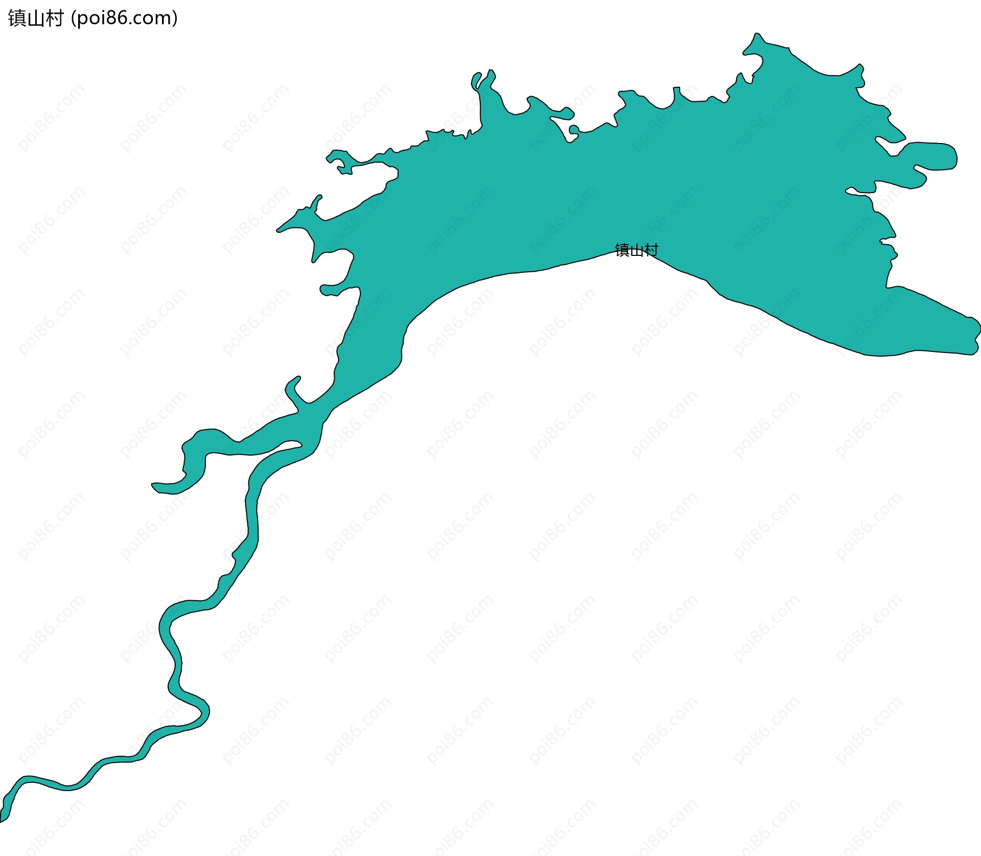 镇山村边界地图