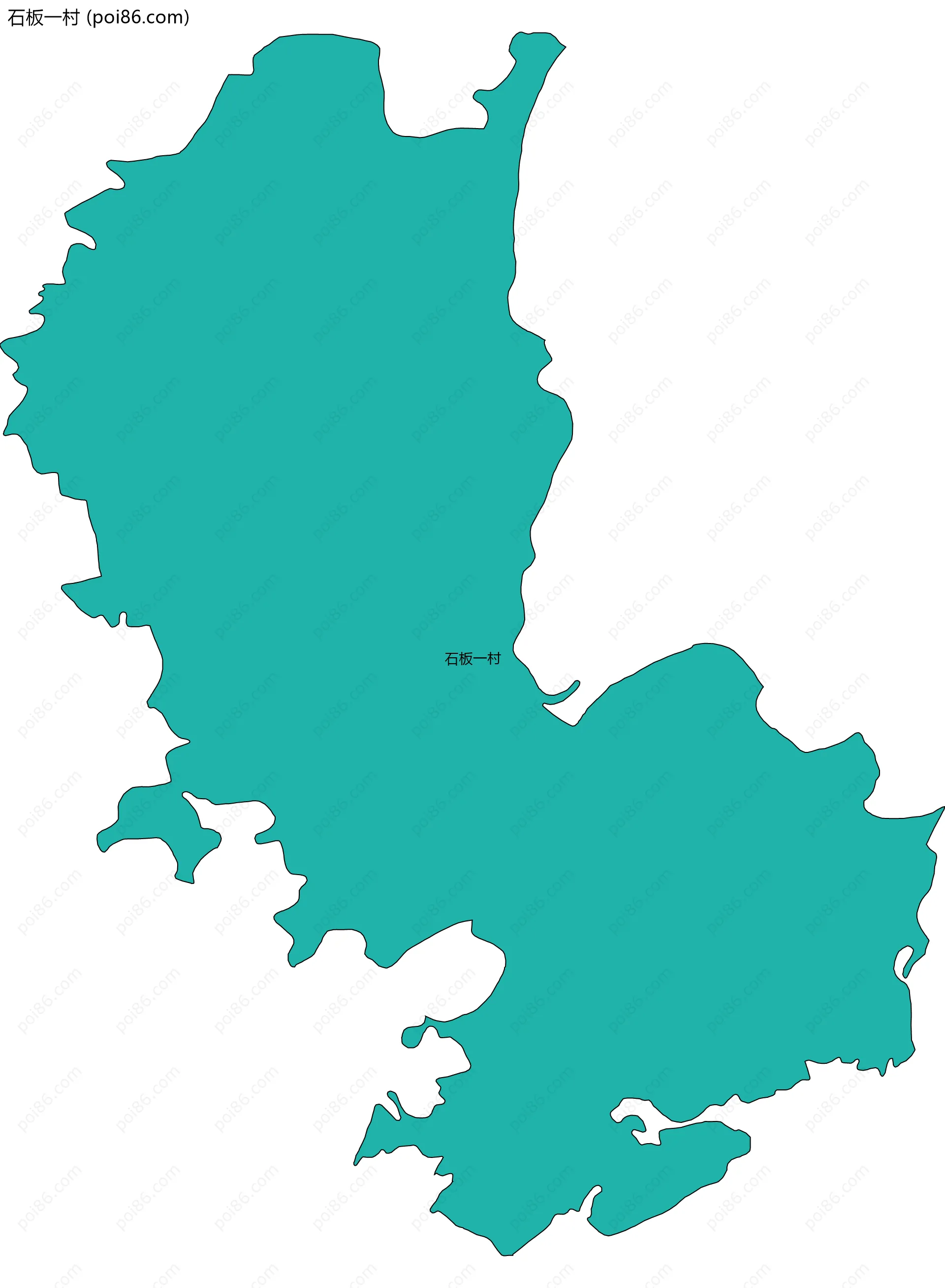 石板一村边界地图