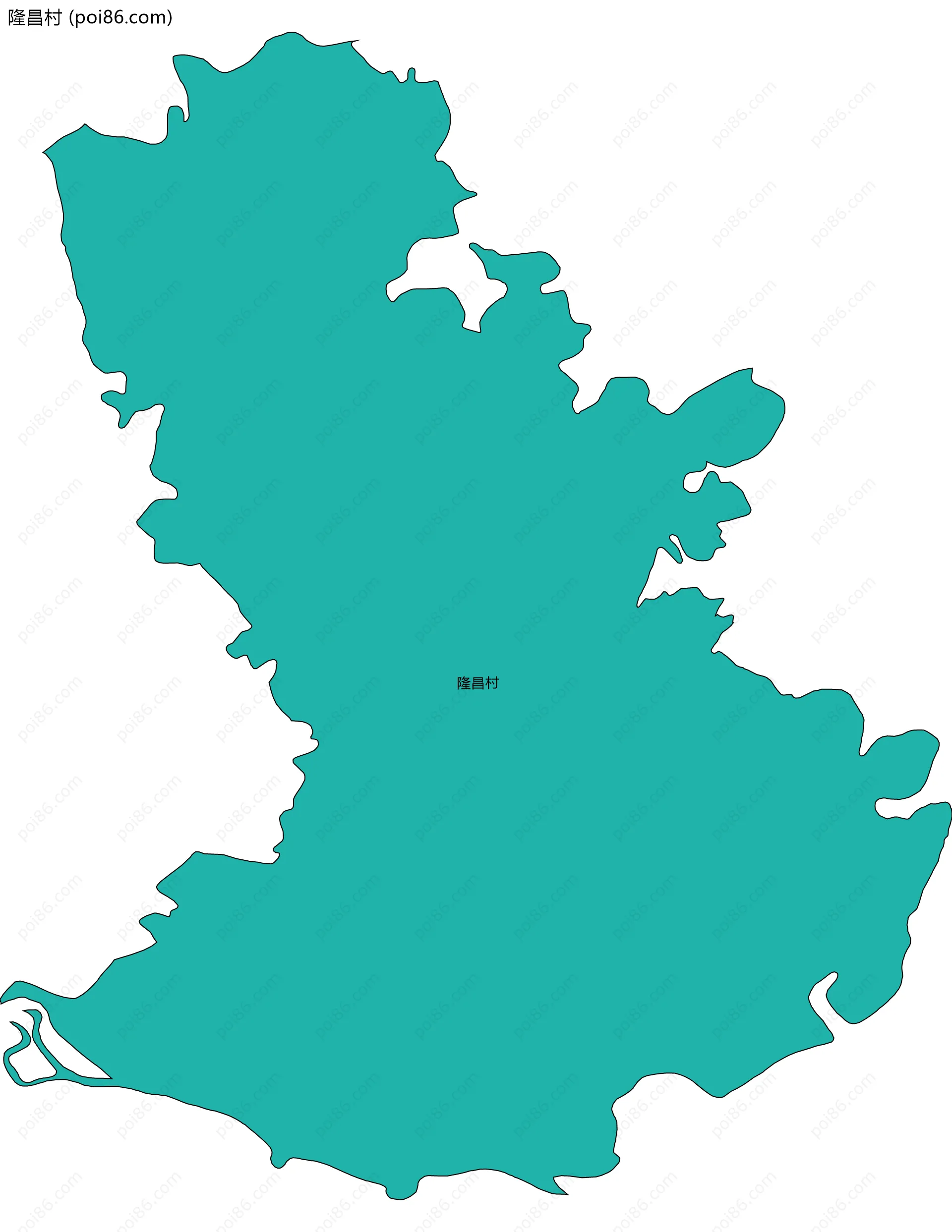 隆昌村边界地图