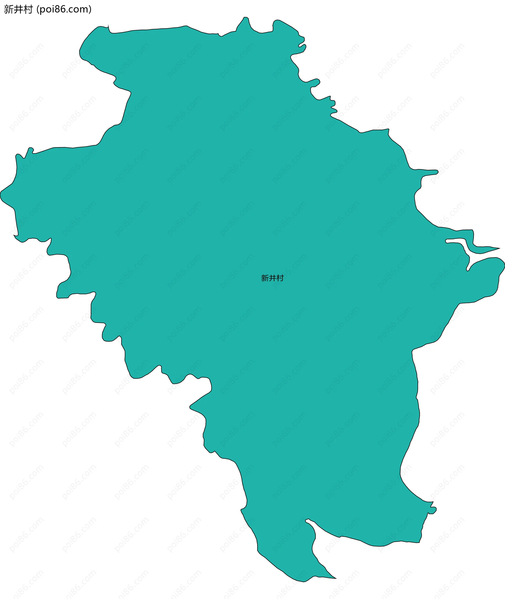 新井村边界地图