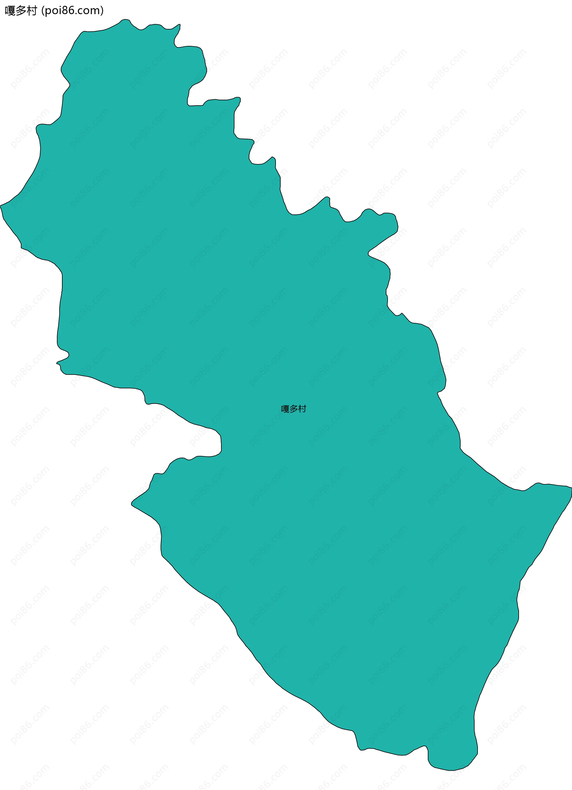 嘎多村边界地图