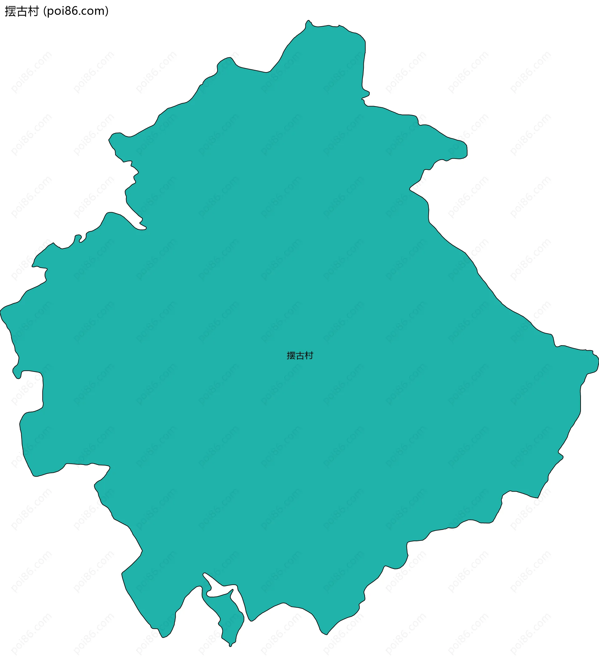 摆古村边界地图