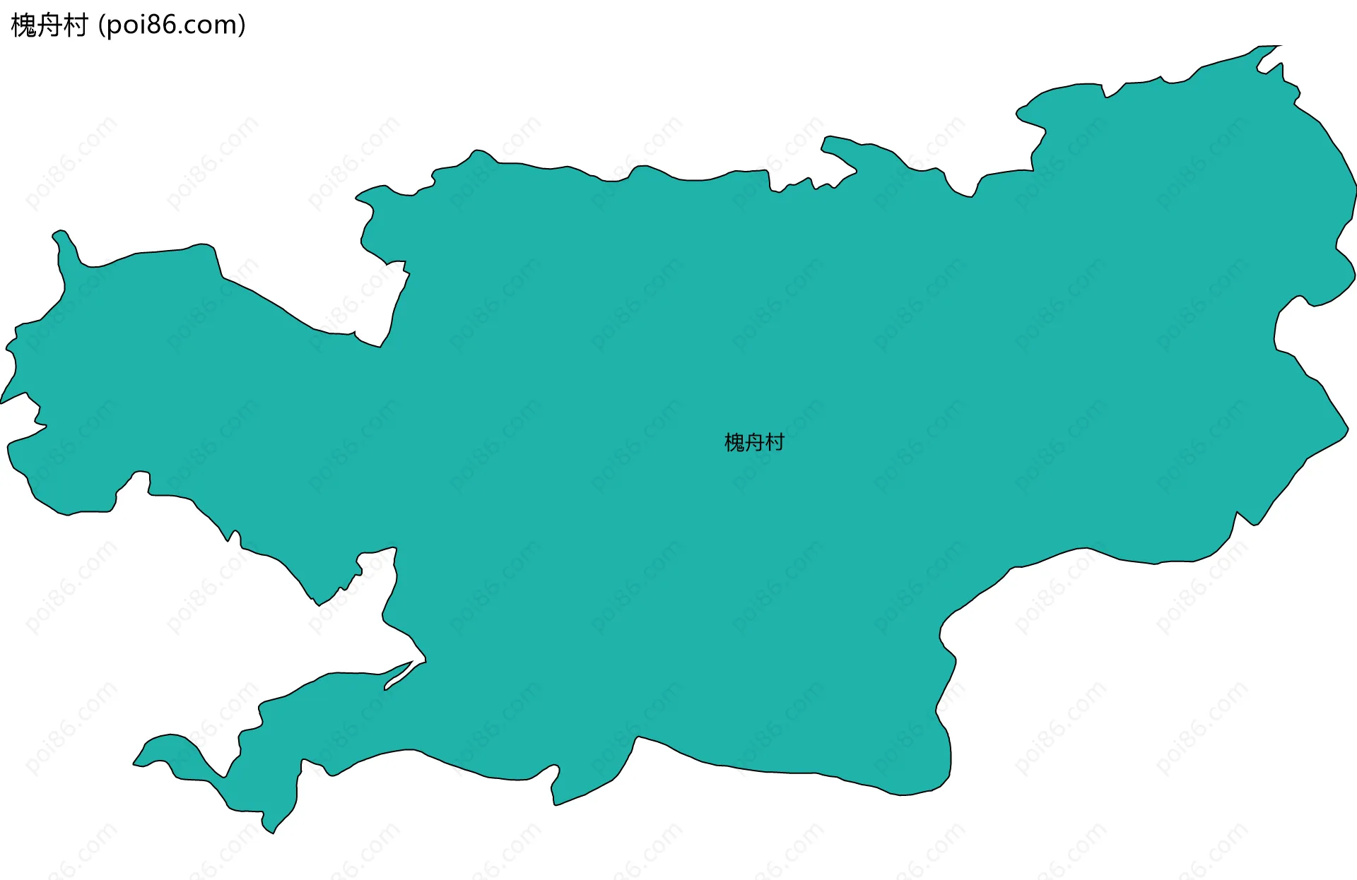 槐舟村边界地图