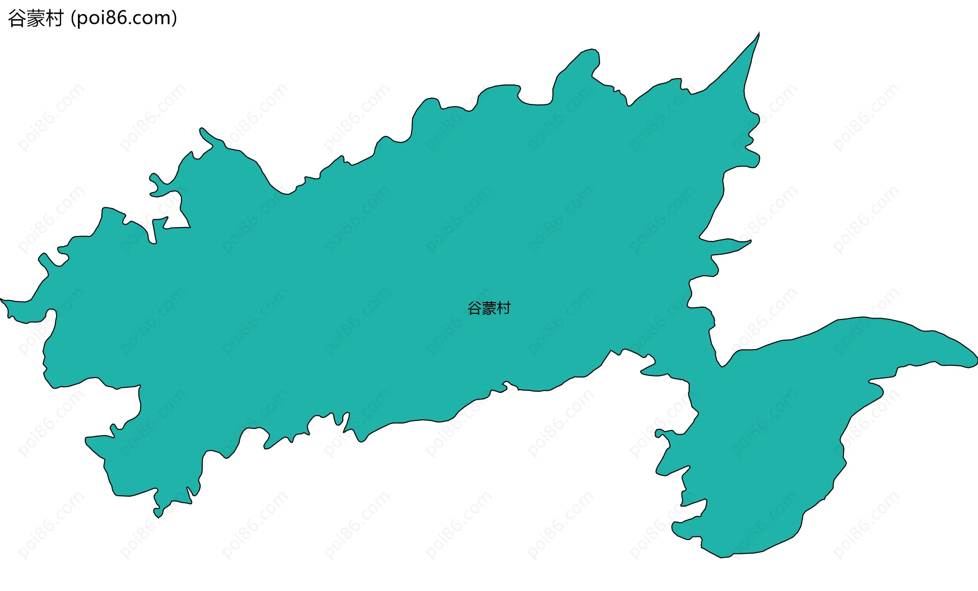 谷蒙村边界地图