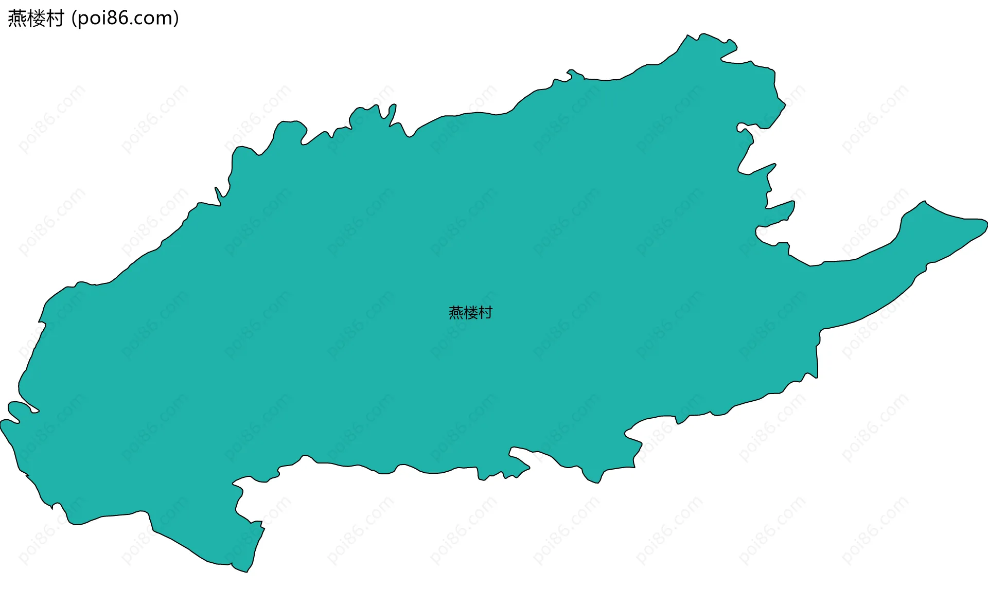 燕楼村边界地图