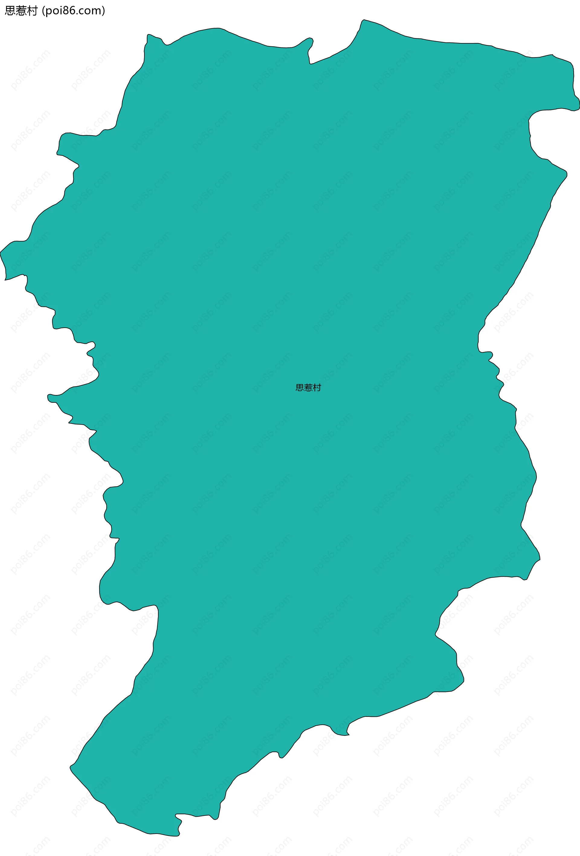思惹村边界地图