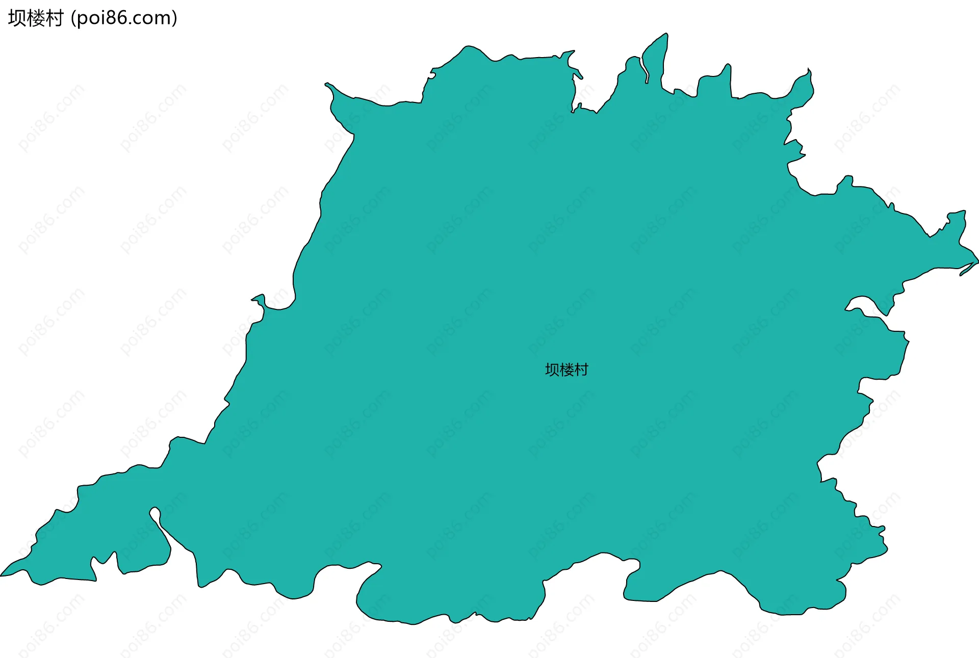 坝楼村边界地图