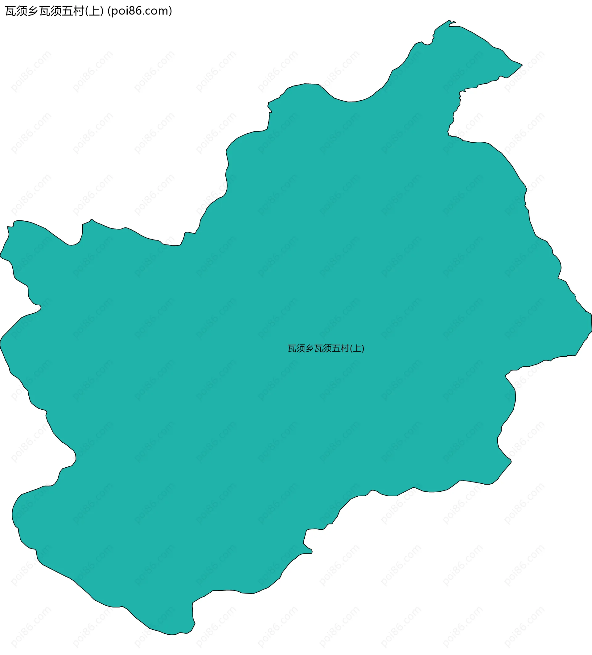 瓦须乡瓦须五村(上)边界地图
