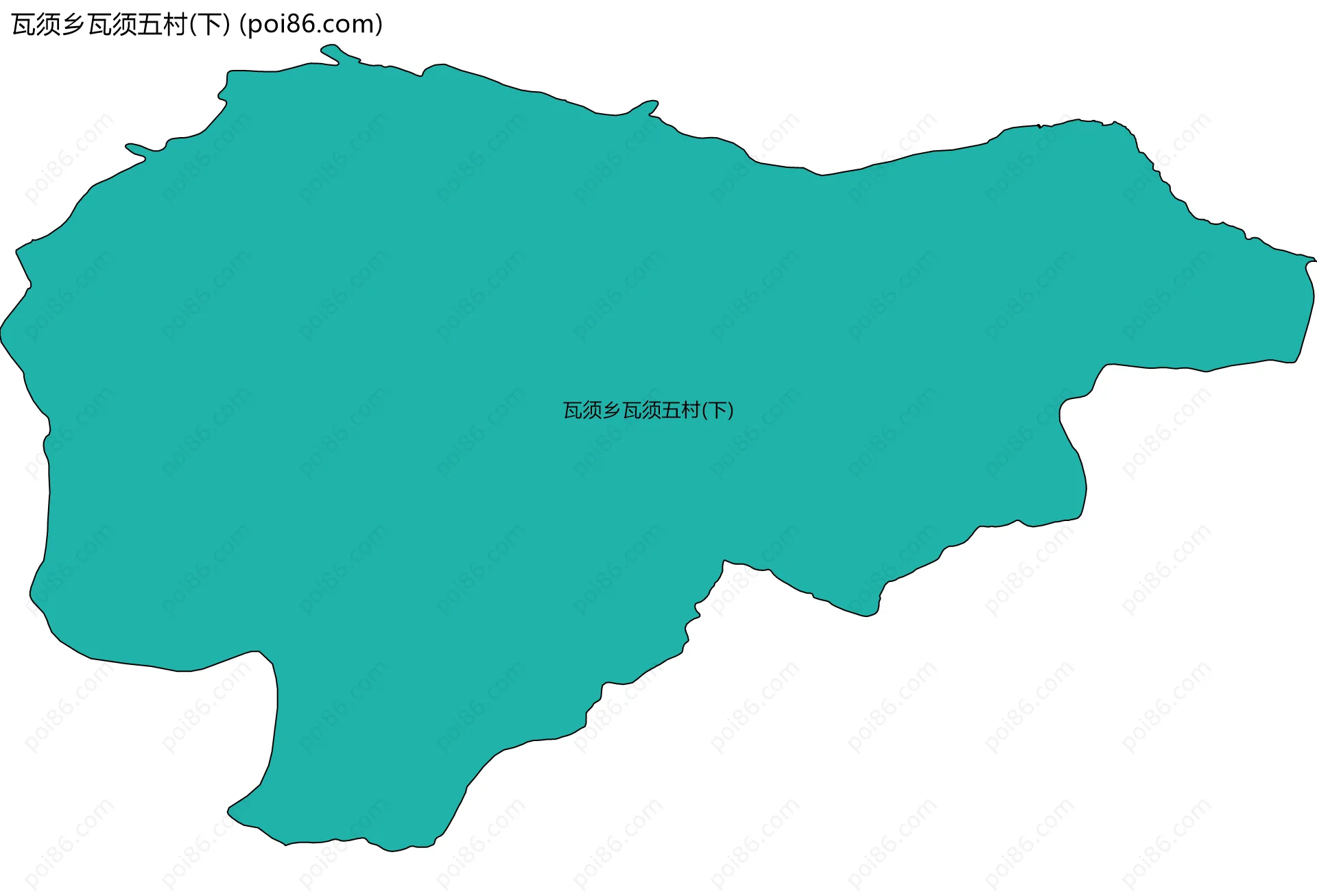 瓦须乡瓦须五村(下)边界地图