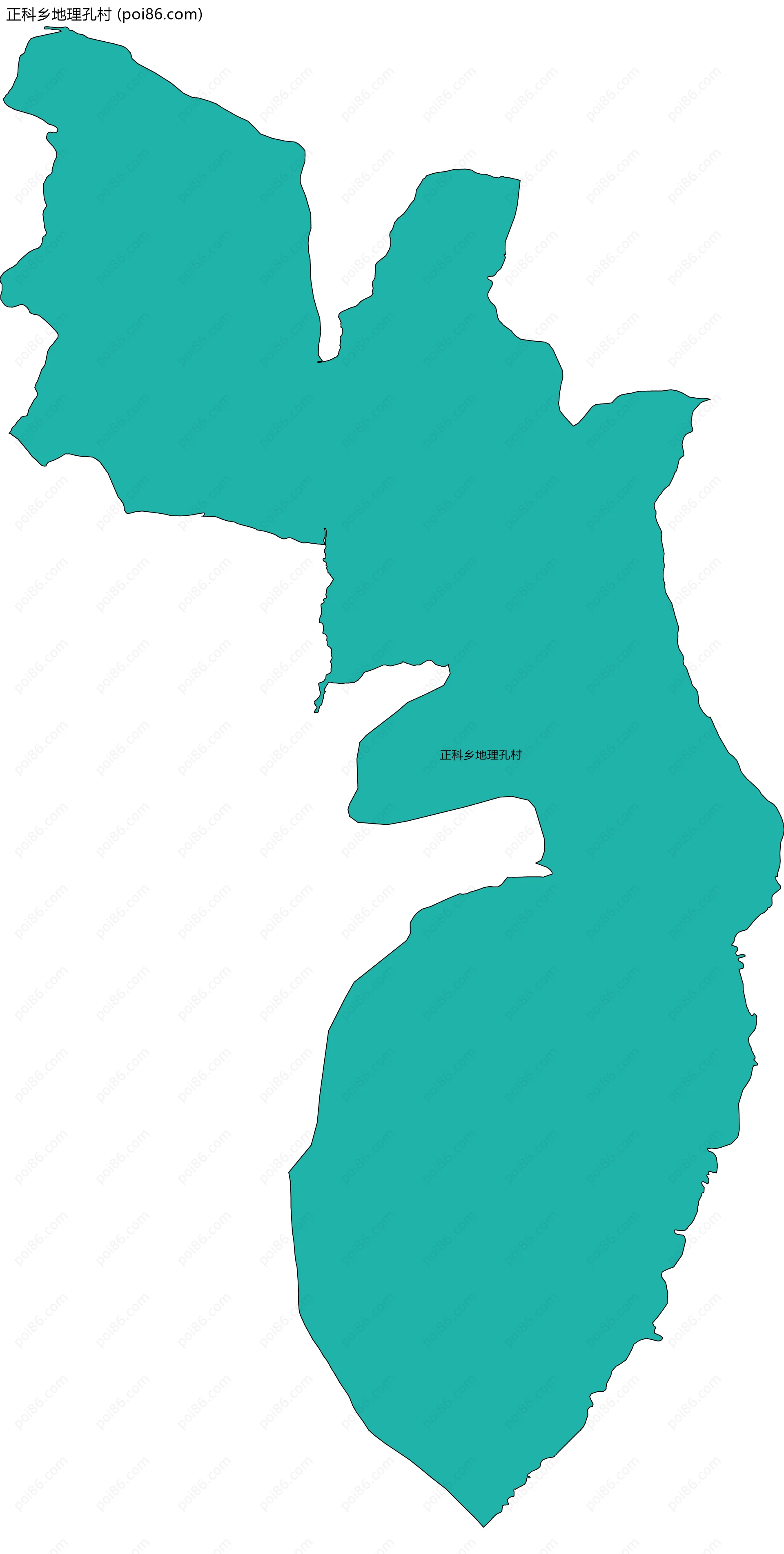 正科乡地理孔村边界地图