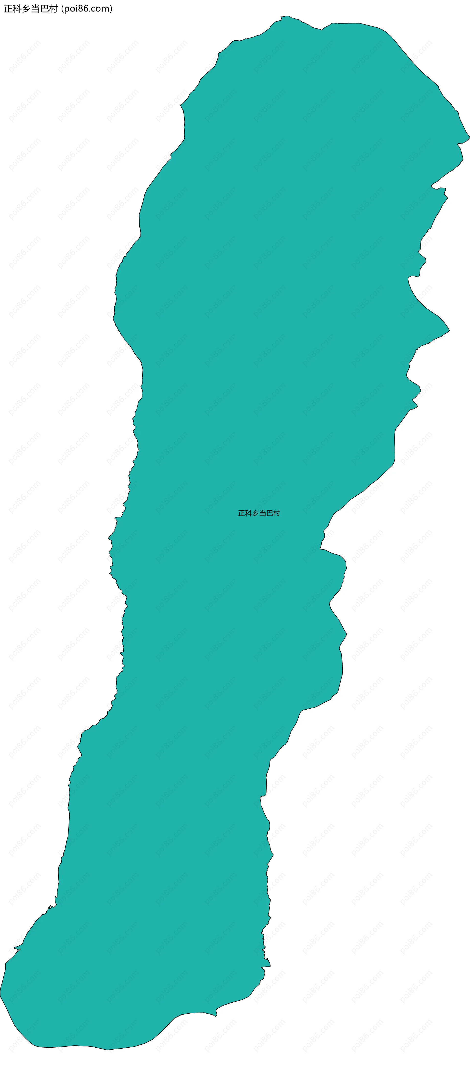 正科乡当巴村边界地图