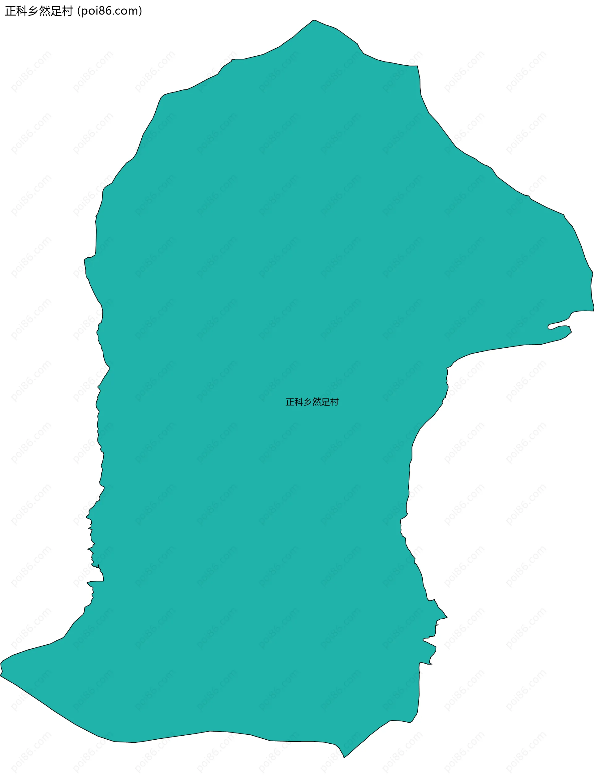 正科乡然足村边界地图